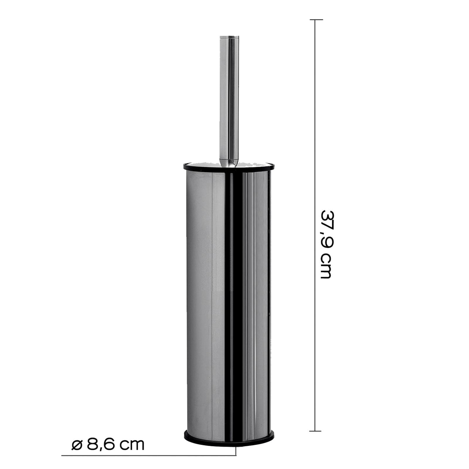 Portascopino a muro in acciaio inox cromo lucido - Project di Gedy