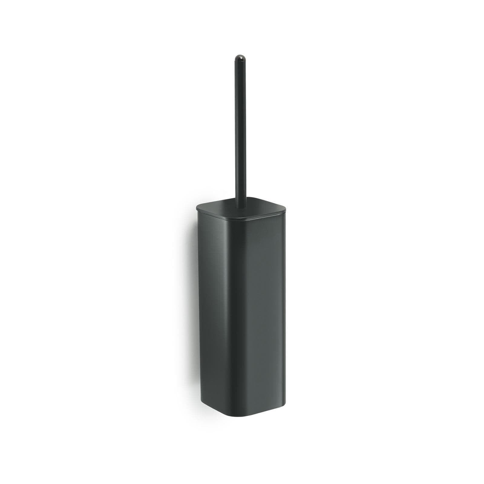 Portascopino a muro in acciaio inox e cromall nero - Outline di Gedy