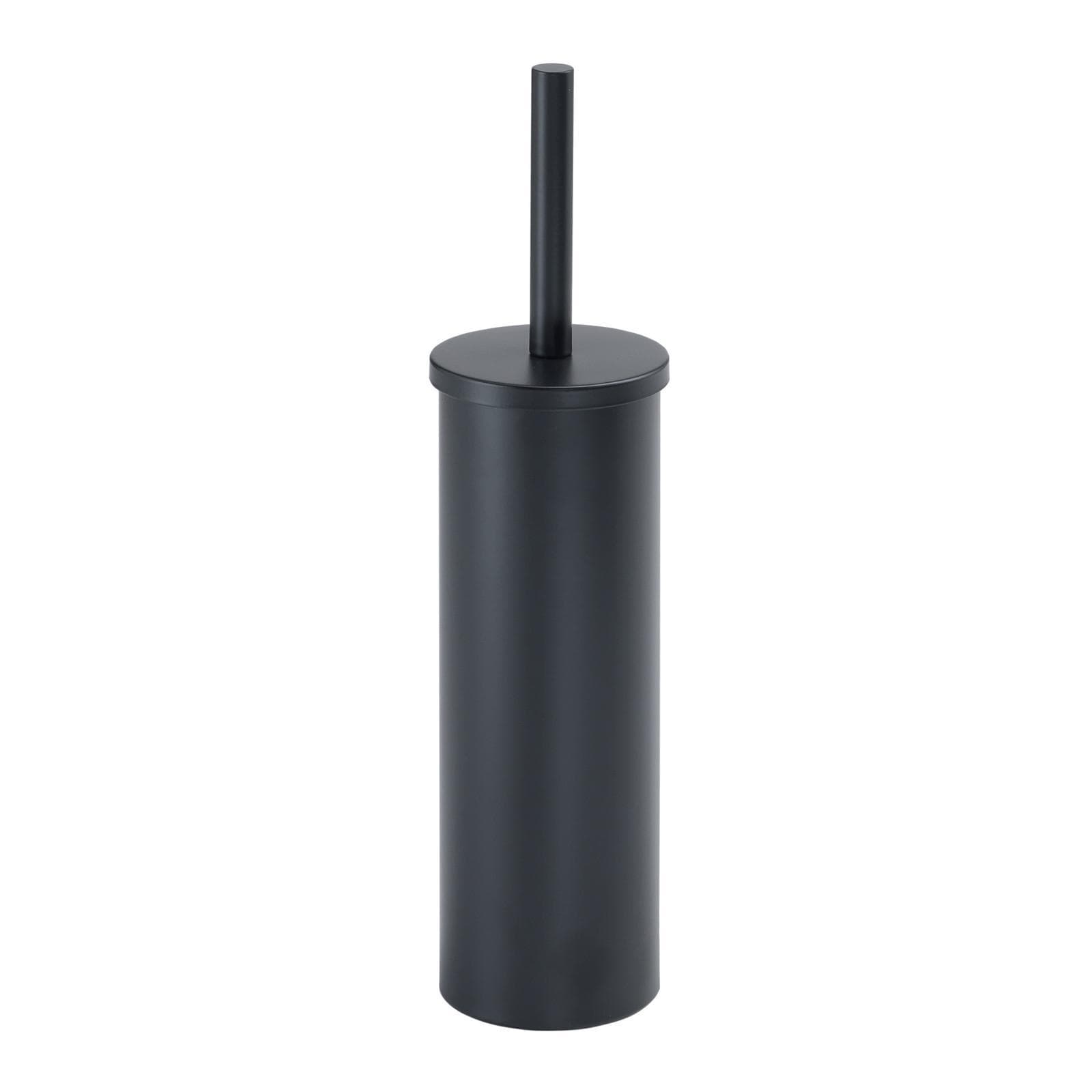 Portascopino d'appoggio in acciaio inox nero opaco - Flip di Gedy