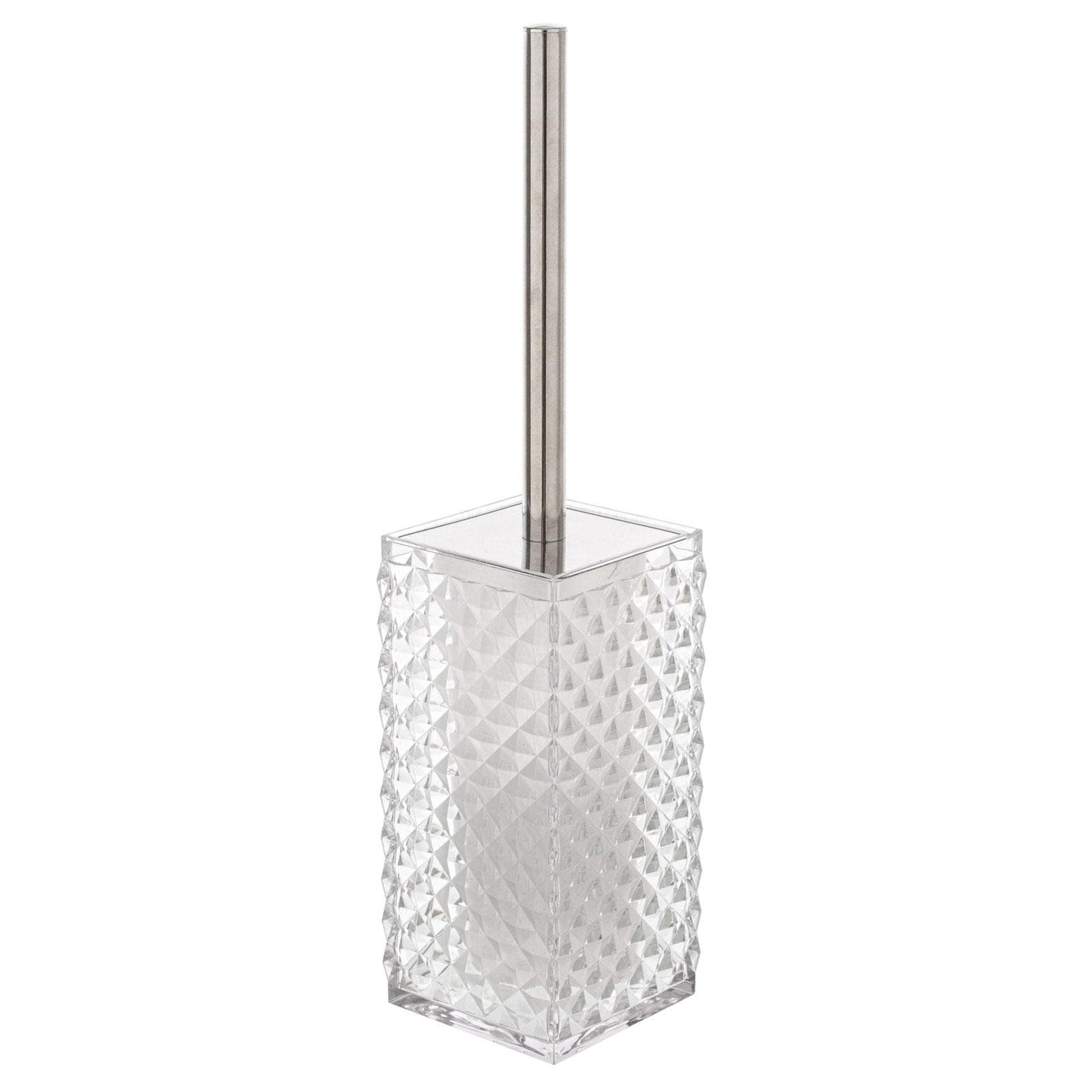 Portascopino in ABS bianco trasparente - Linea Milano