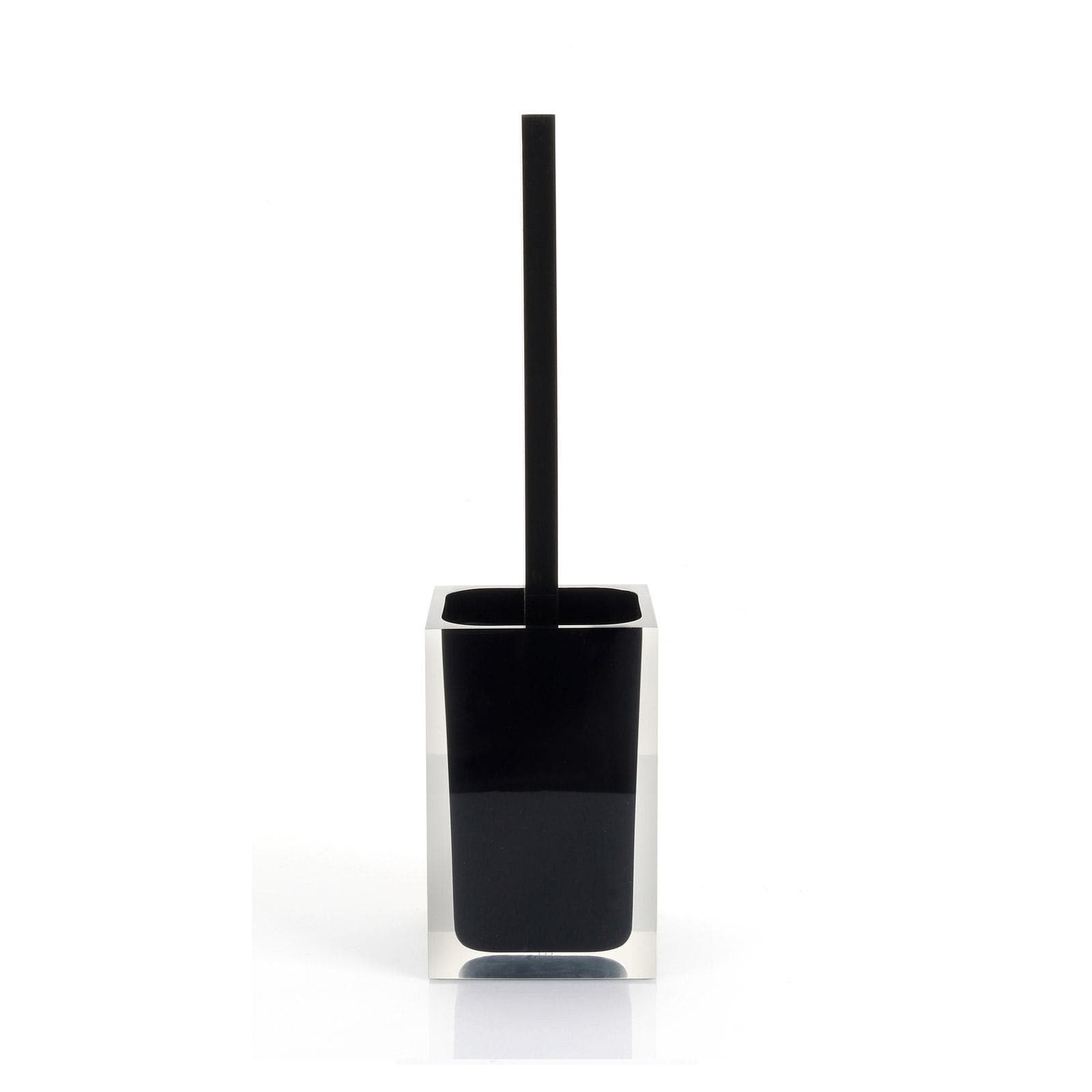 Portascopino d'appoggio con scopino in setole nero e trasparente - Rainbow di Gedy