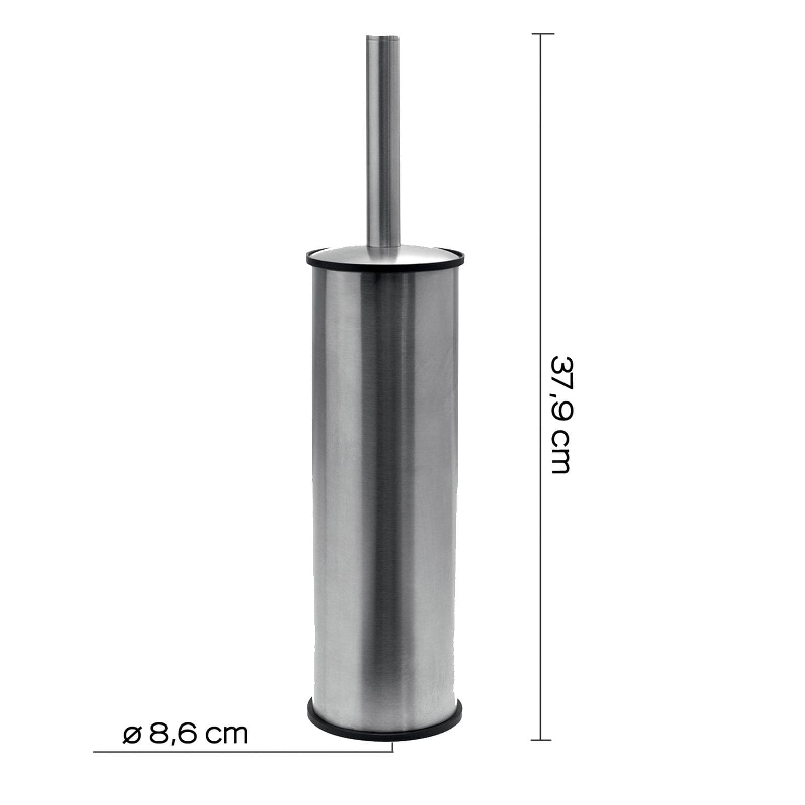 Portascopino da appoggio in acciaio inox spazzolato - Project di Gedy