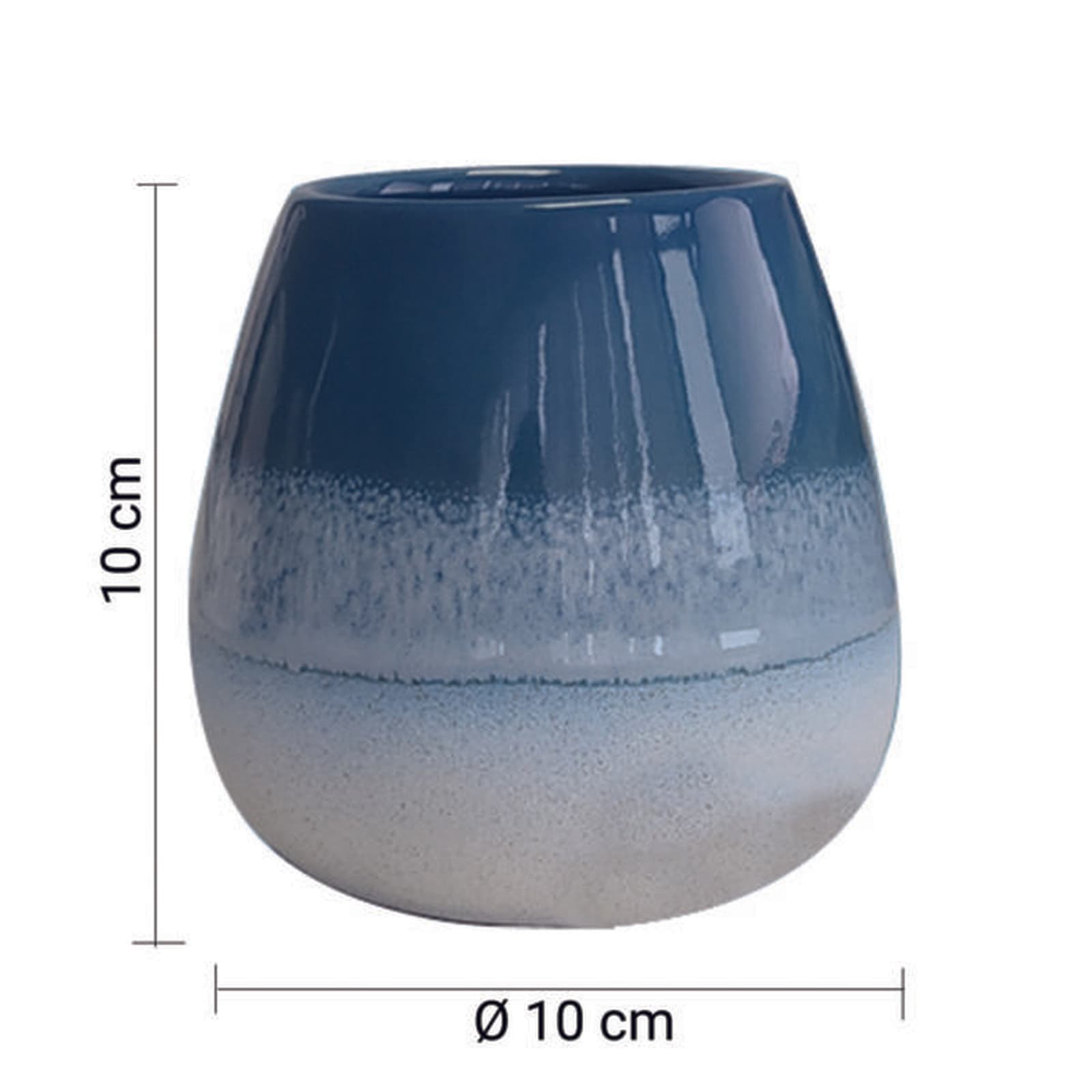 Portaspazzolini da appoggio in ceramica degradè blu - Shejla di Gedy