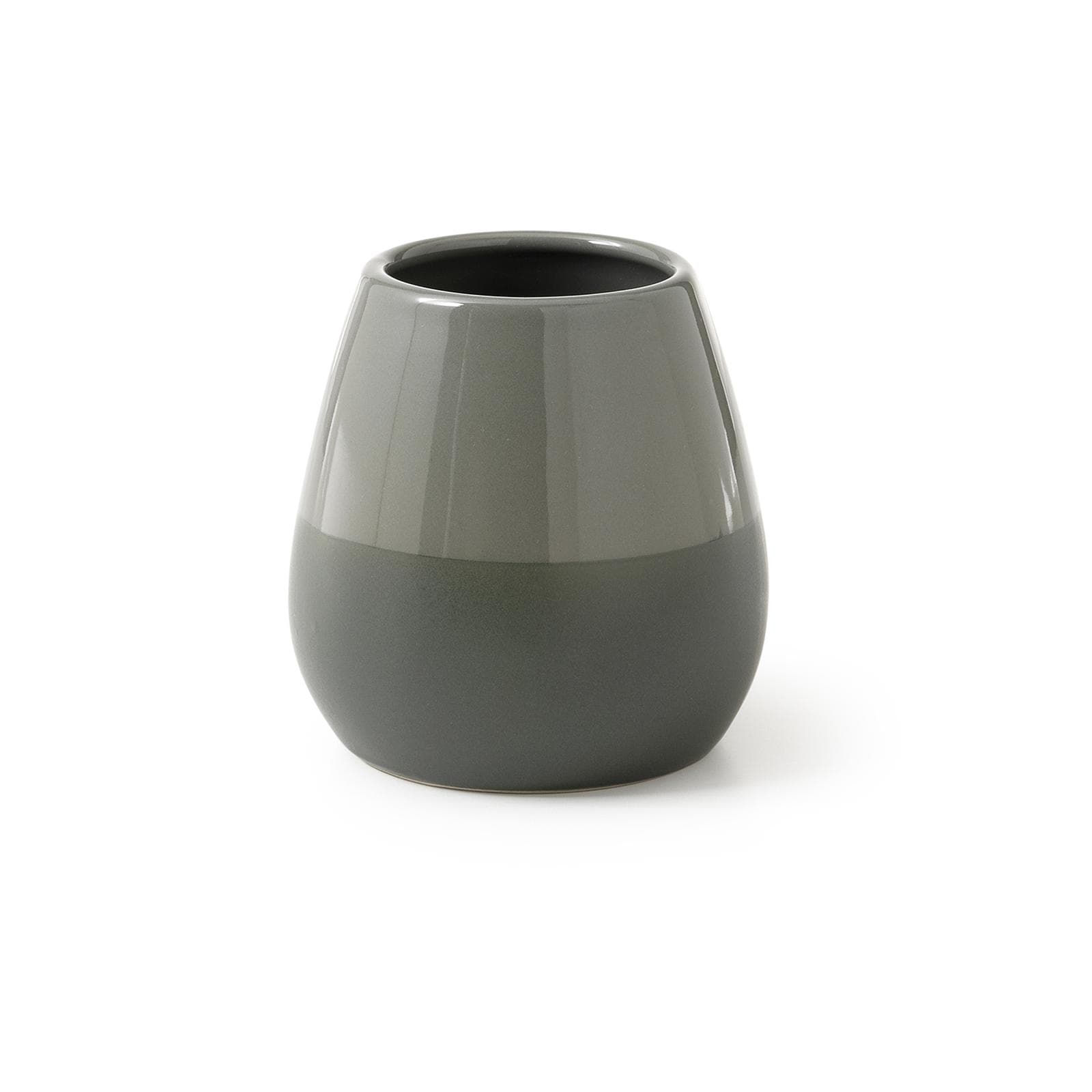 Portaspazzolini da appoggio in ceramica verde salvia - Wilma di Gedy
