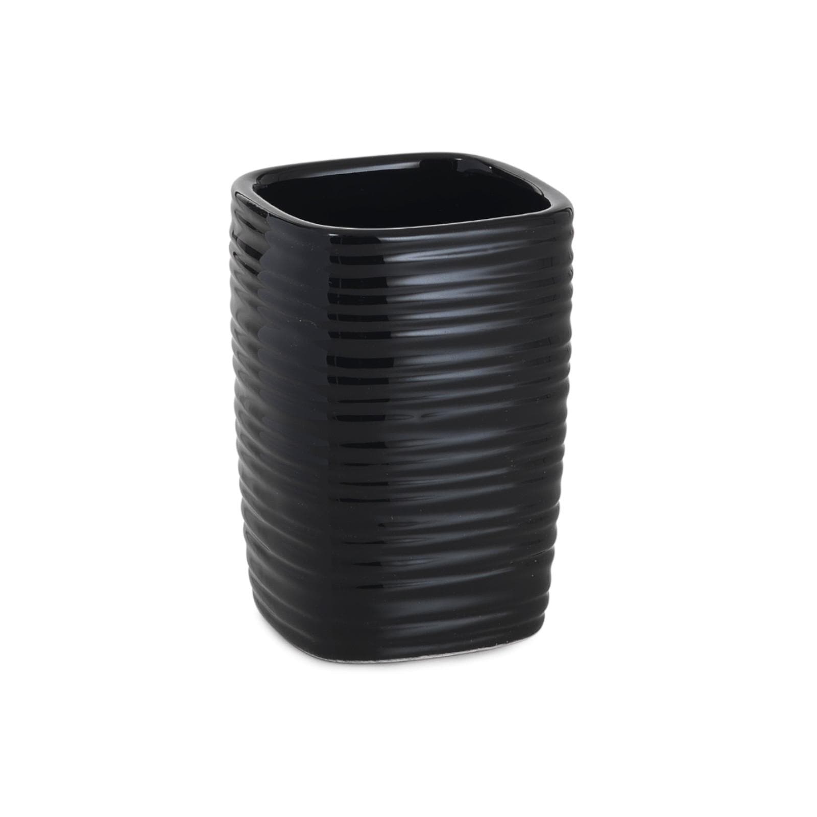 Portaspazzolini in ceramica nero - Kelly di Gedy