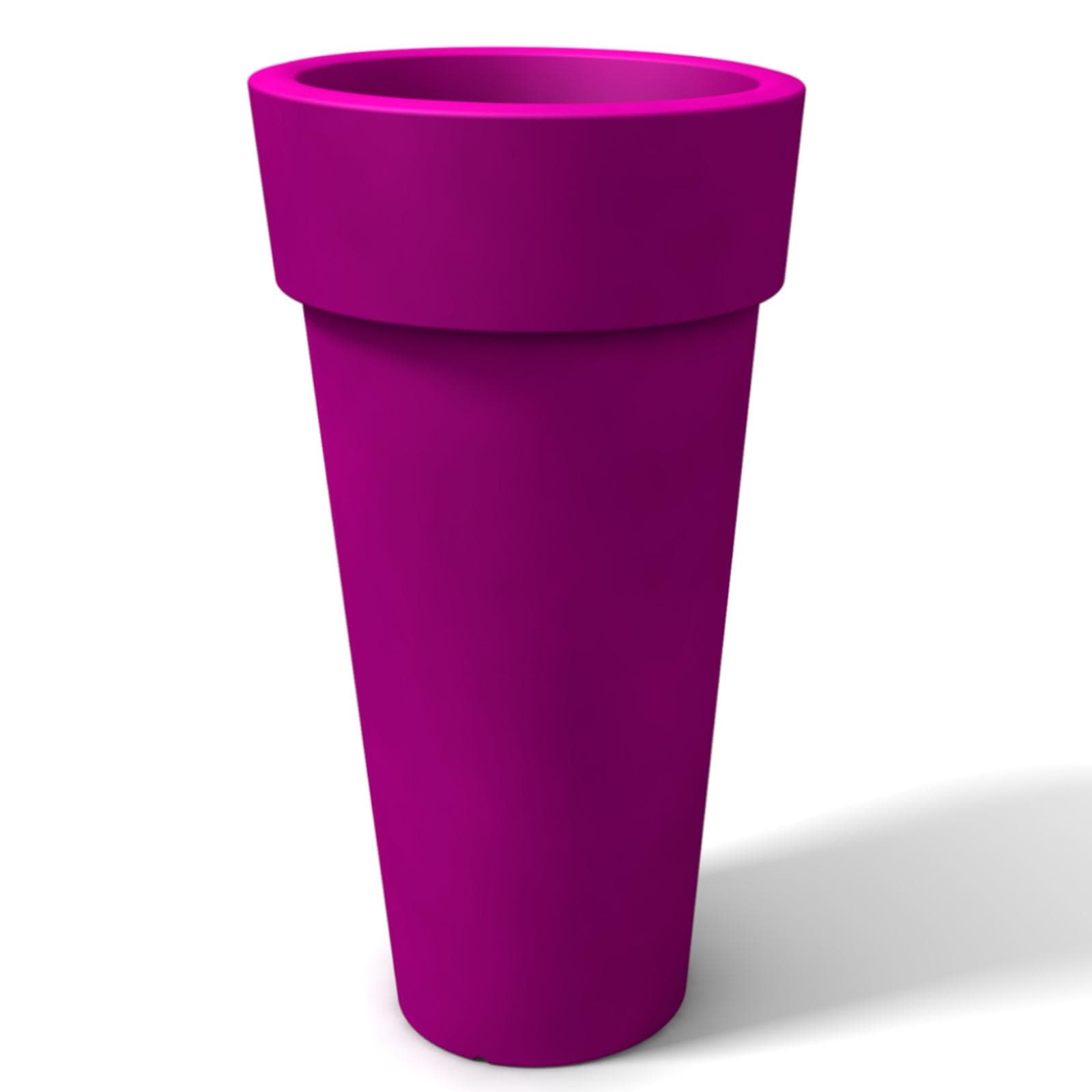 Portavaso da esterno rotondo 29 cm in polietilene viola - Livery