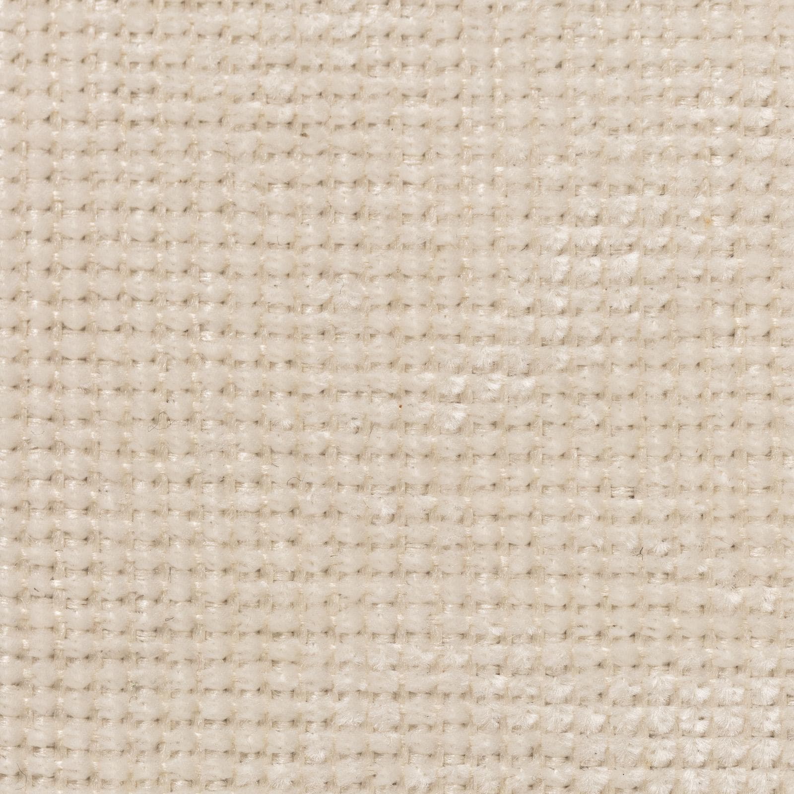 Pouf 45x42 cm in tessuto a trama sottile panna con design astratto - Everett