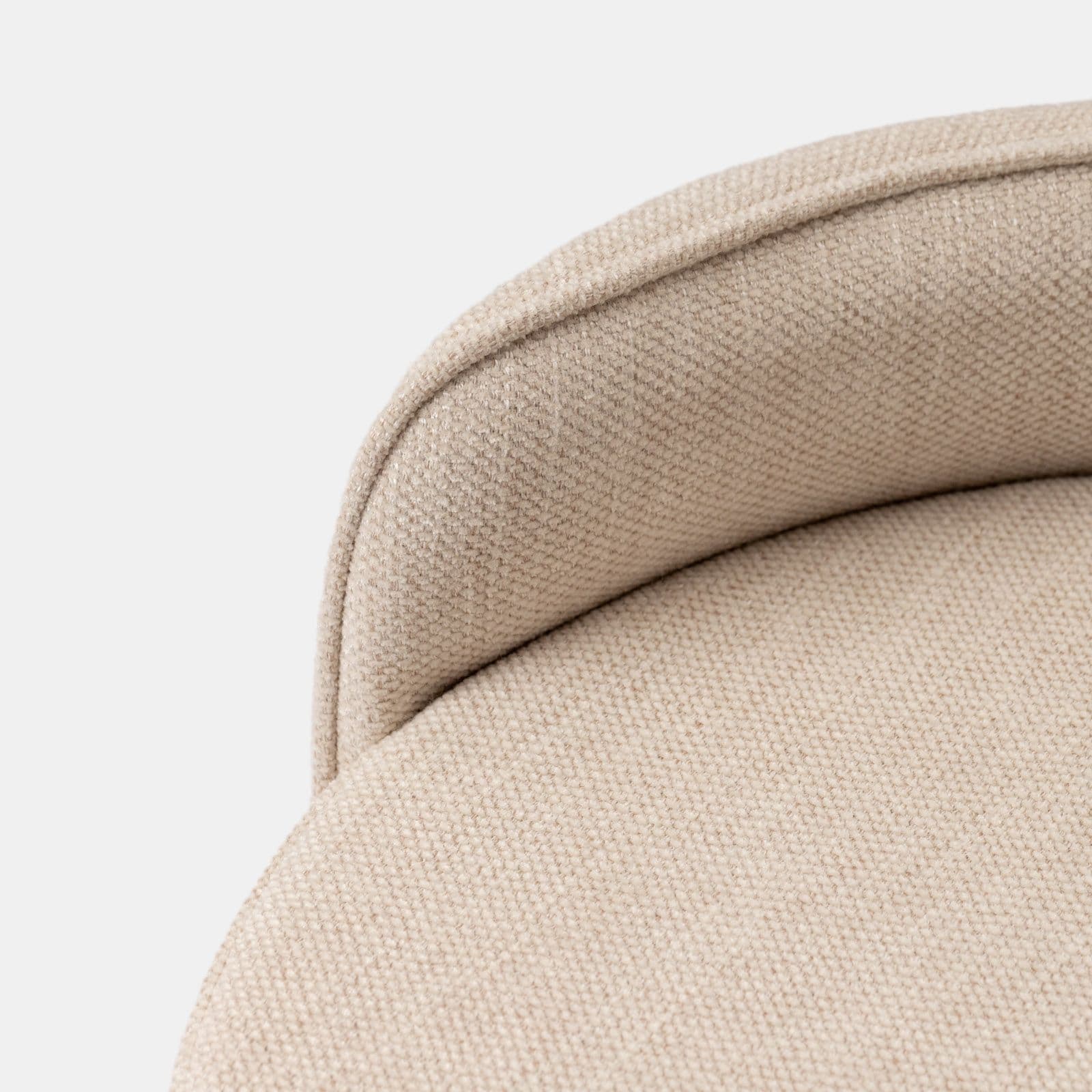 Pouf 45x50h cm in ciniglia beige con schienale - Huft