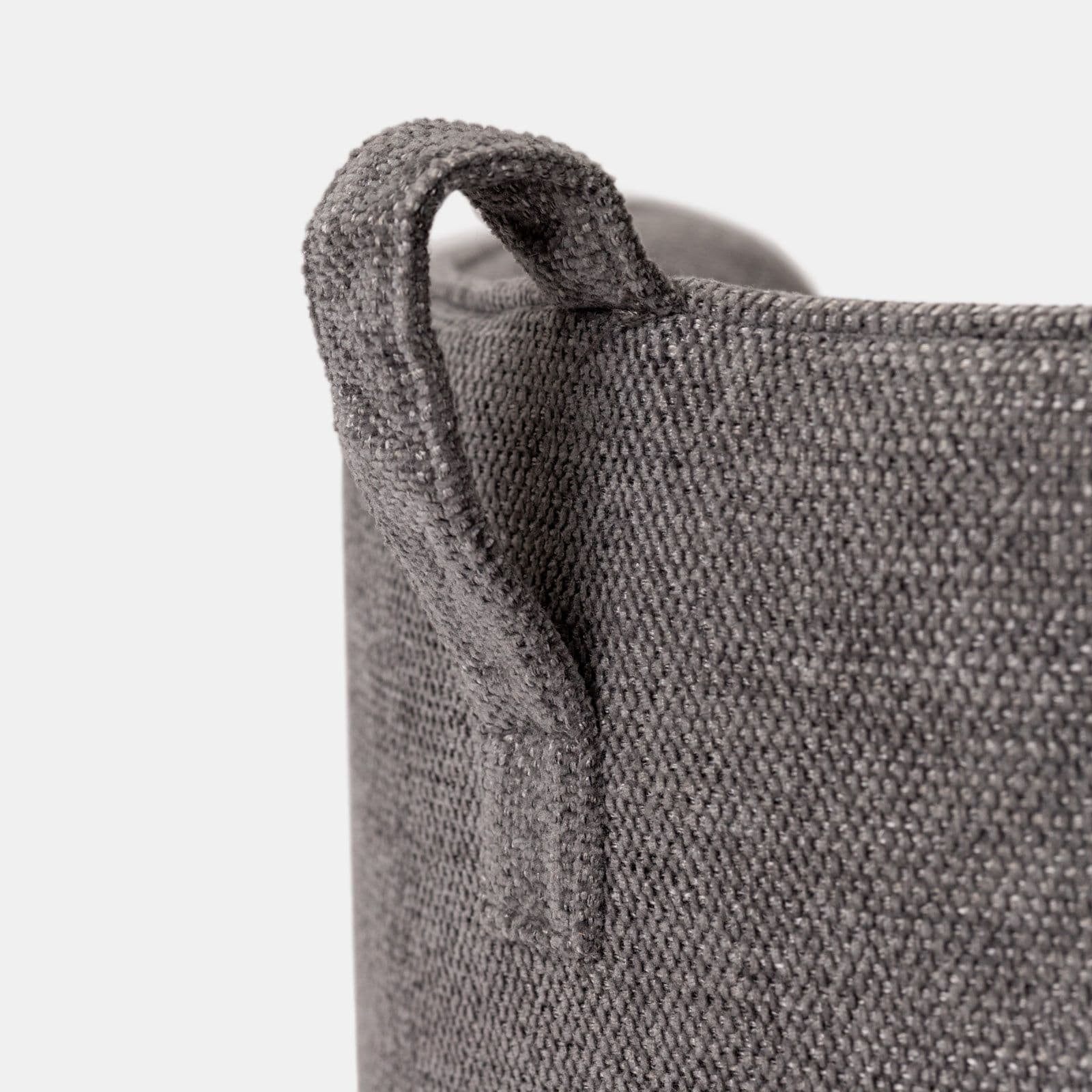 Pouf 45x50h cm in ciniglia grigio con schienale - Huft
