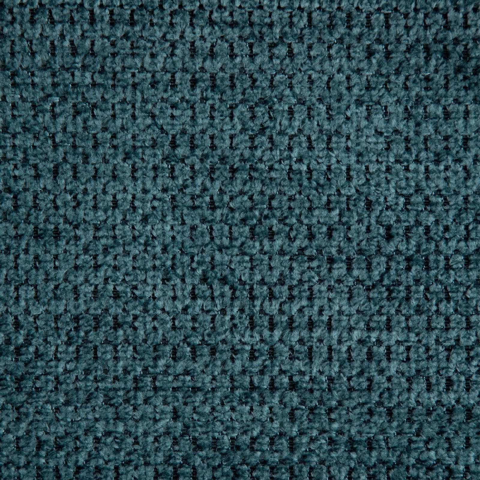 Pouf 47x42 cm in tessuto effetto maglia blu petrolio - Ticus