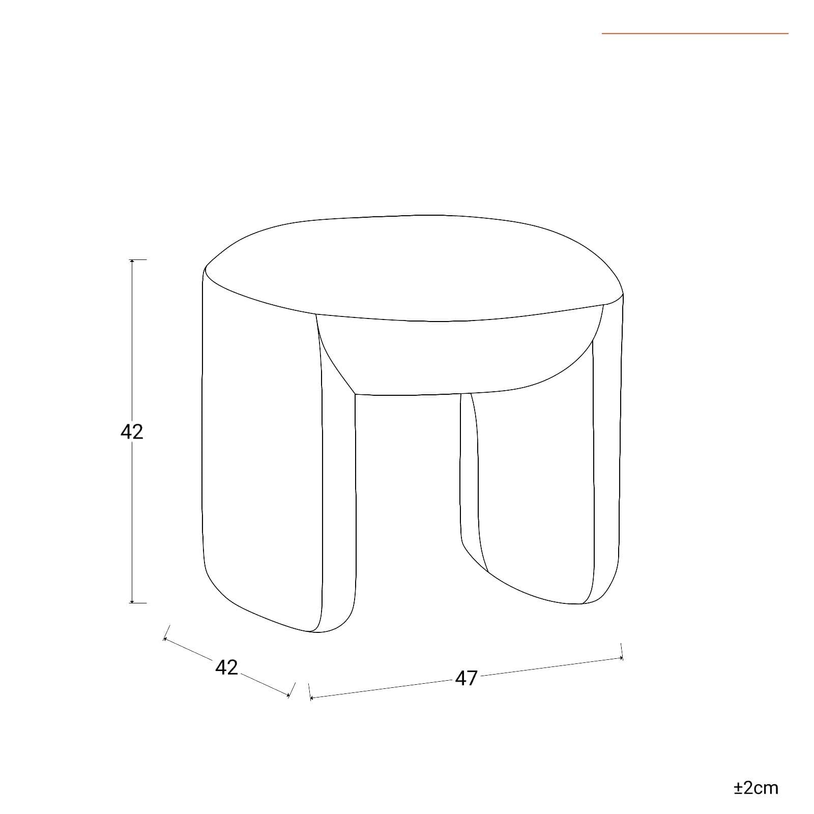 Pouf 47x42 cm in tessuto effetto maglia blu petrolio - Ticus