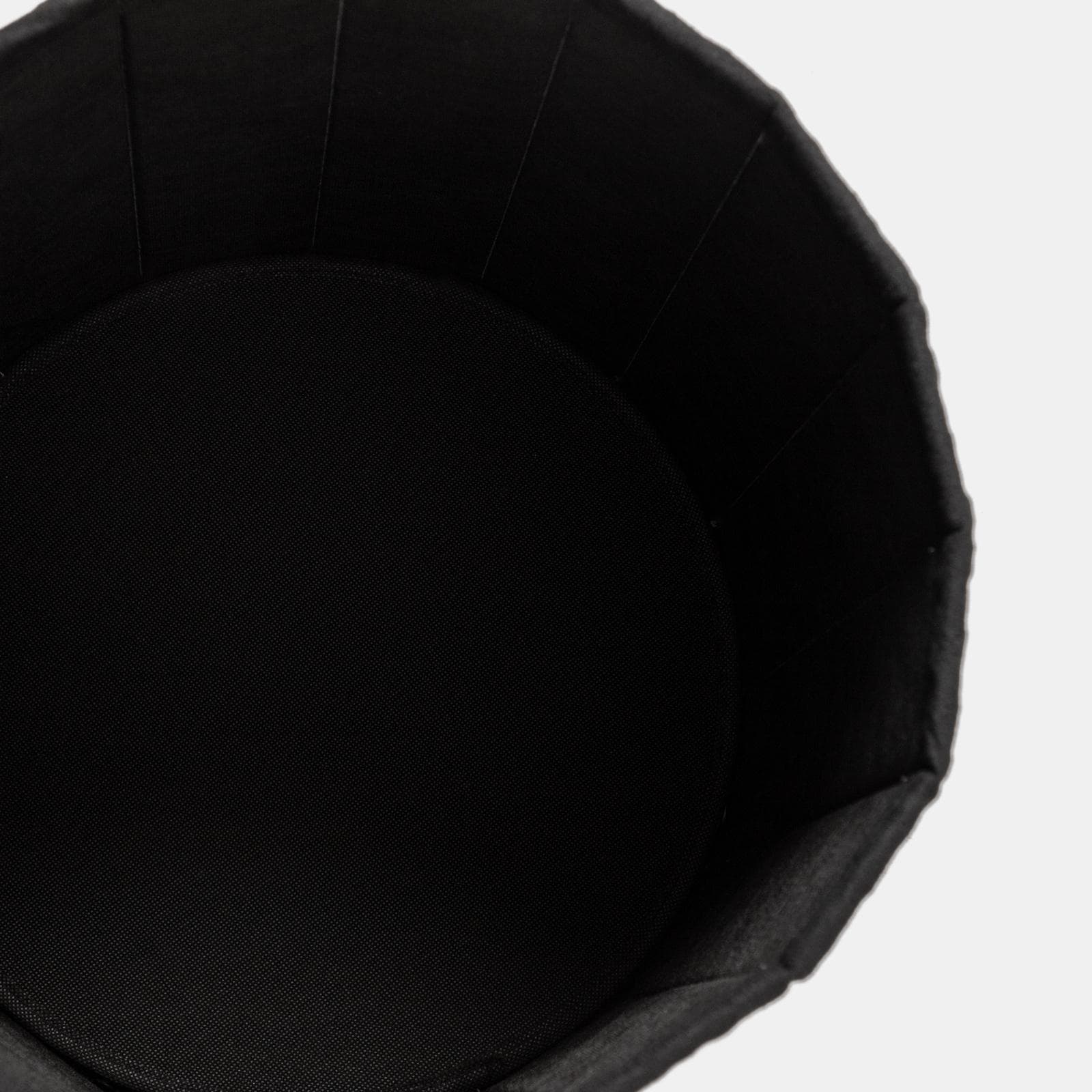 Pouf contenitore 38x38 cm in velluto a coste blu petrolio con seduta imbottita - French