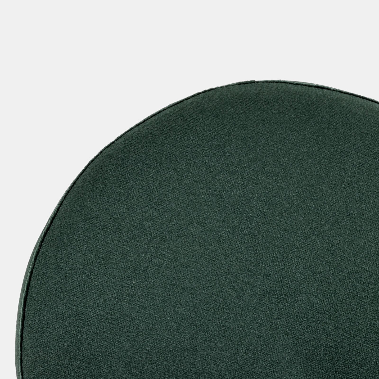 Pouf 35 cm velluto verde con base oro - Elenor