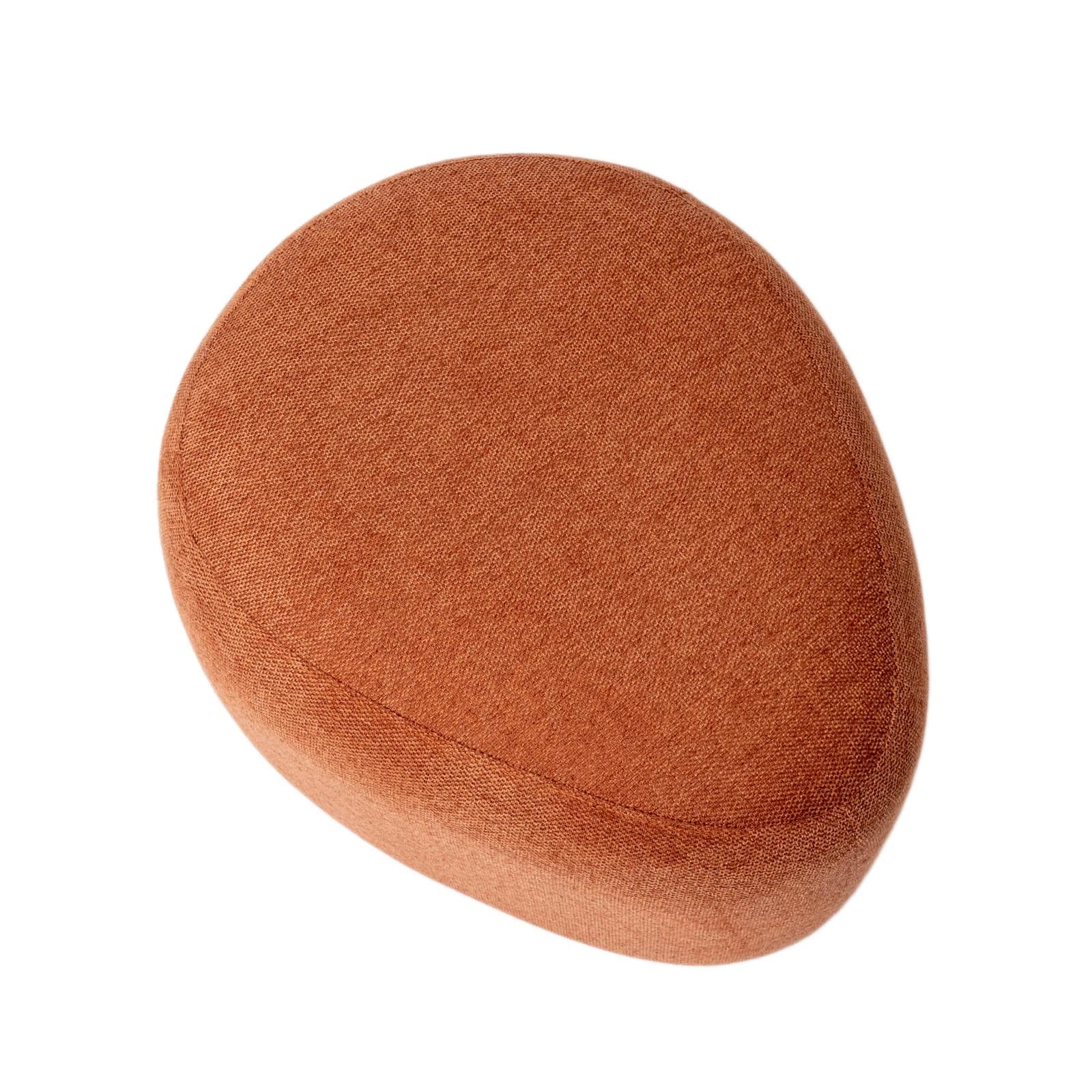 Pouf a goccia 60x33h cm in tessuto effetto maglia ruggine - Graziana