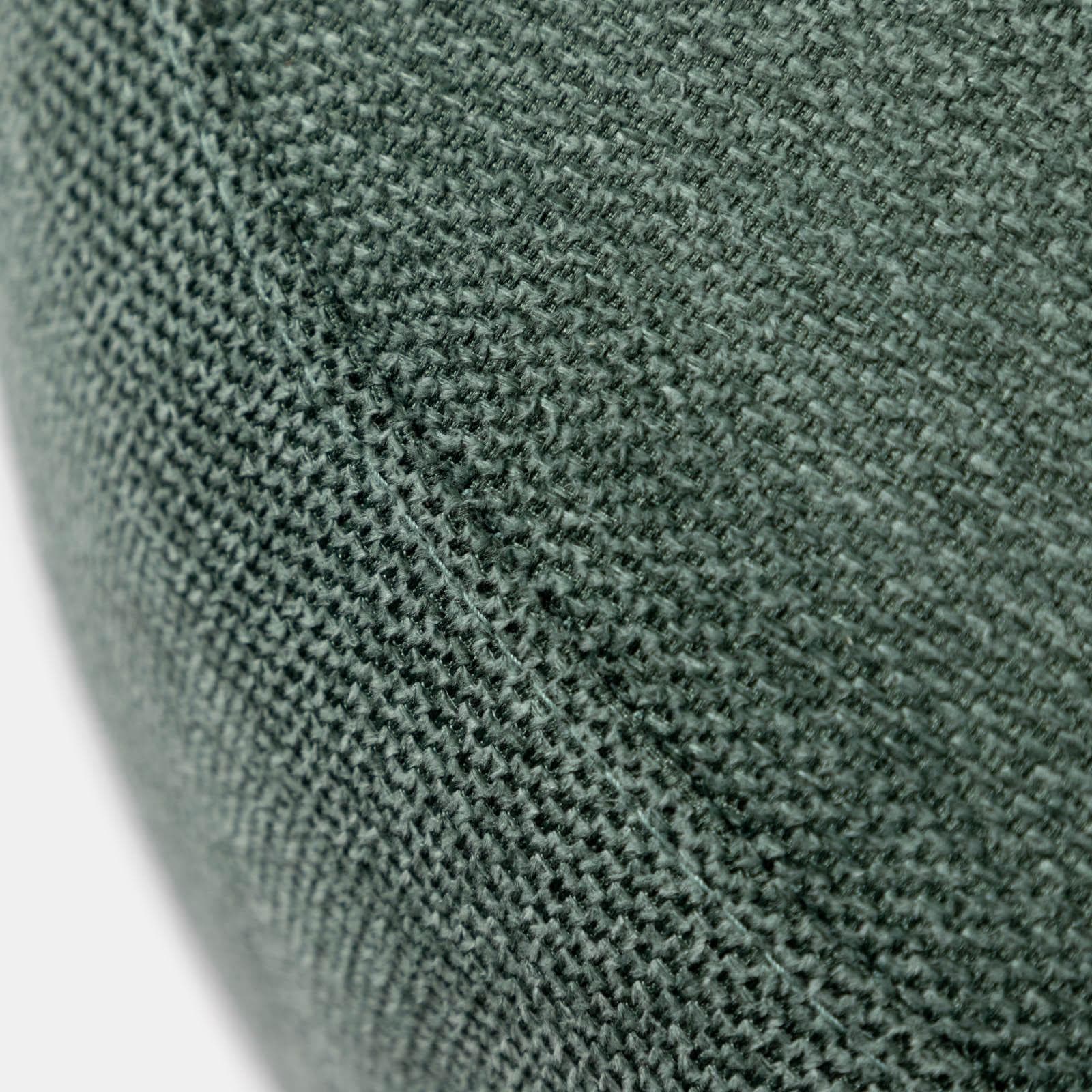 Pouf ovale 60x33h cm in tessuto effetto maglia verde - Graziana