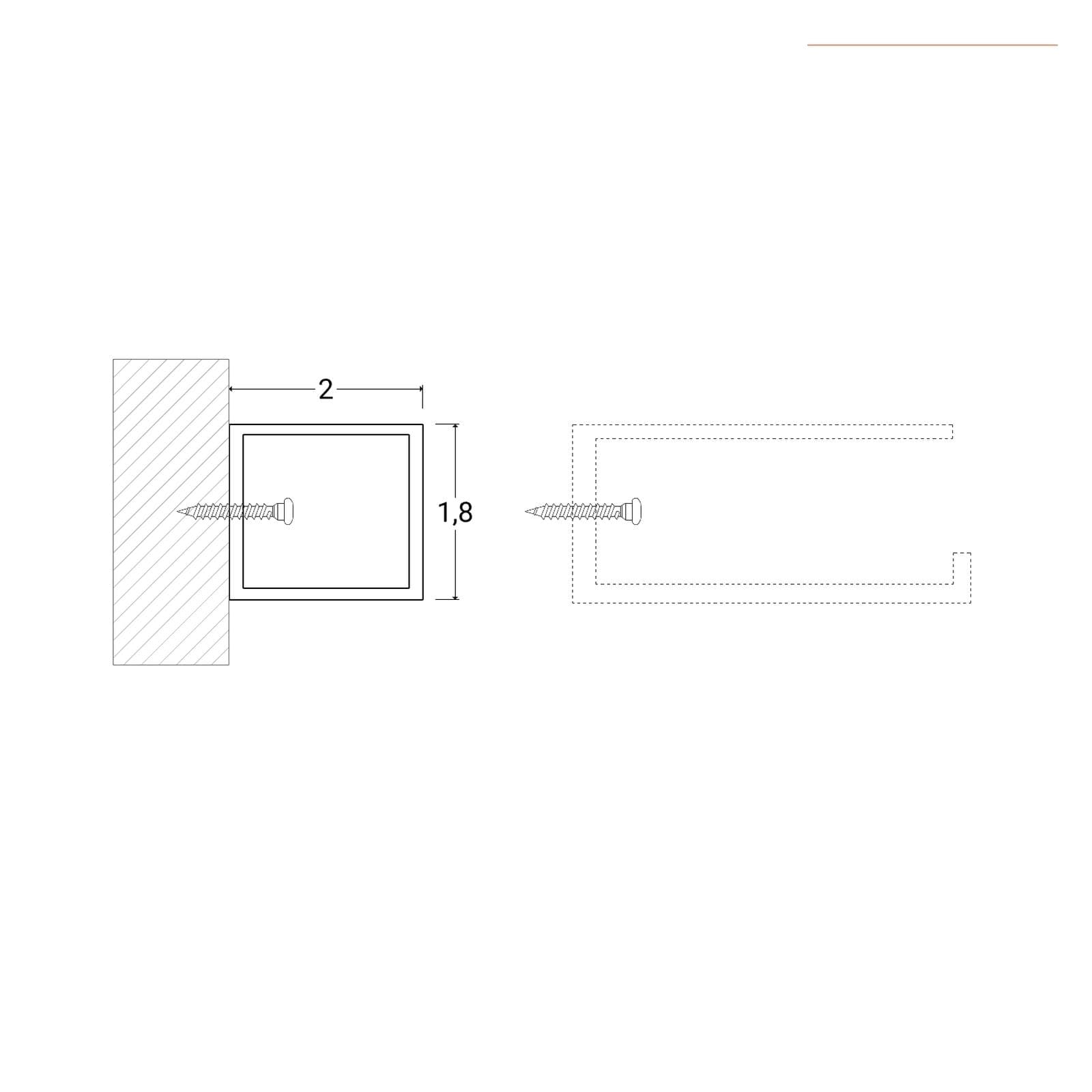 Profilo di estensione 2 cm per box doccia - Helios