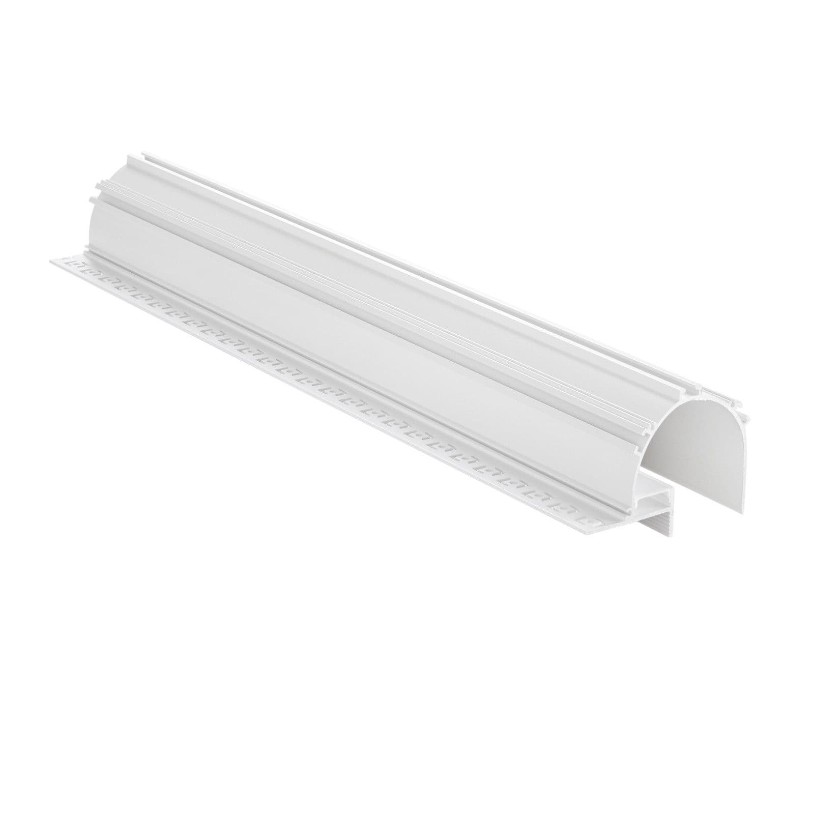 Profilo a veletta 200x9,5 cm in alluminio bianco con diffusore opale - Golly