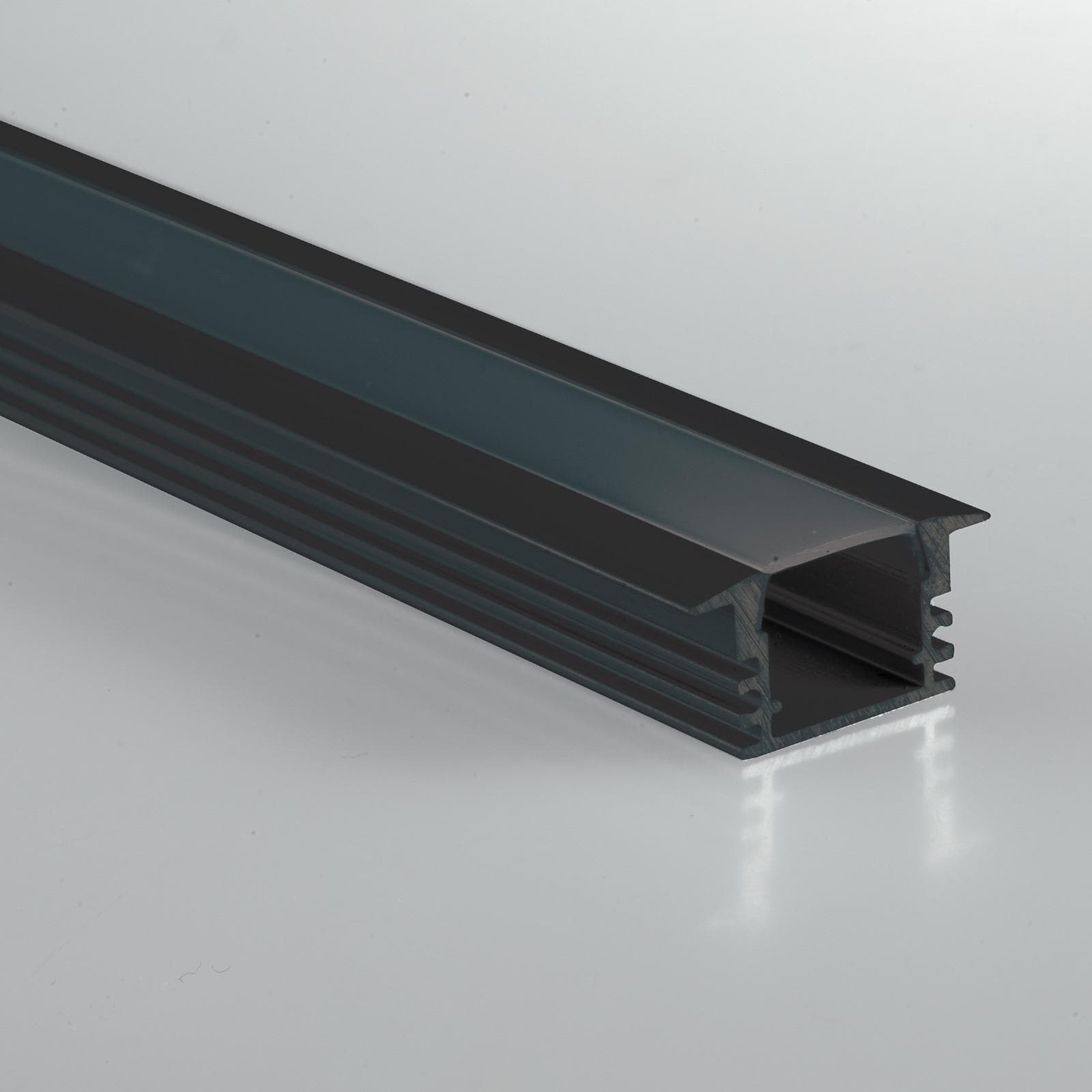 Profilo a rapido fissaggio 200x2,5 cm in alluminio nero - Magny