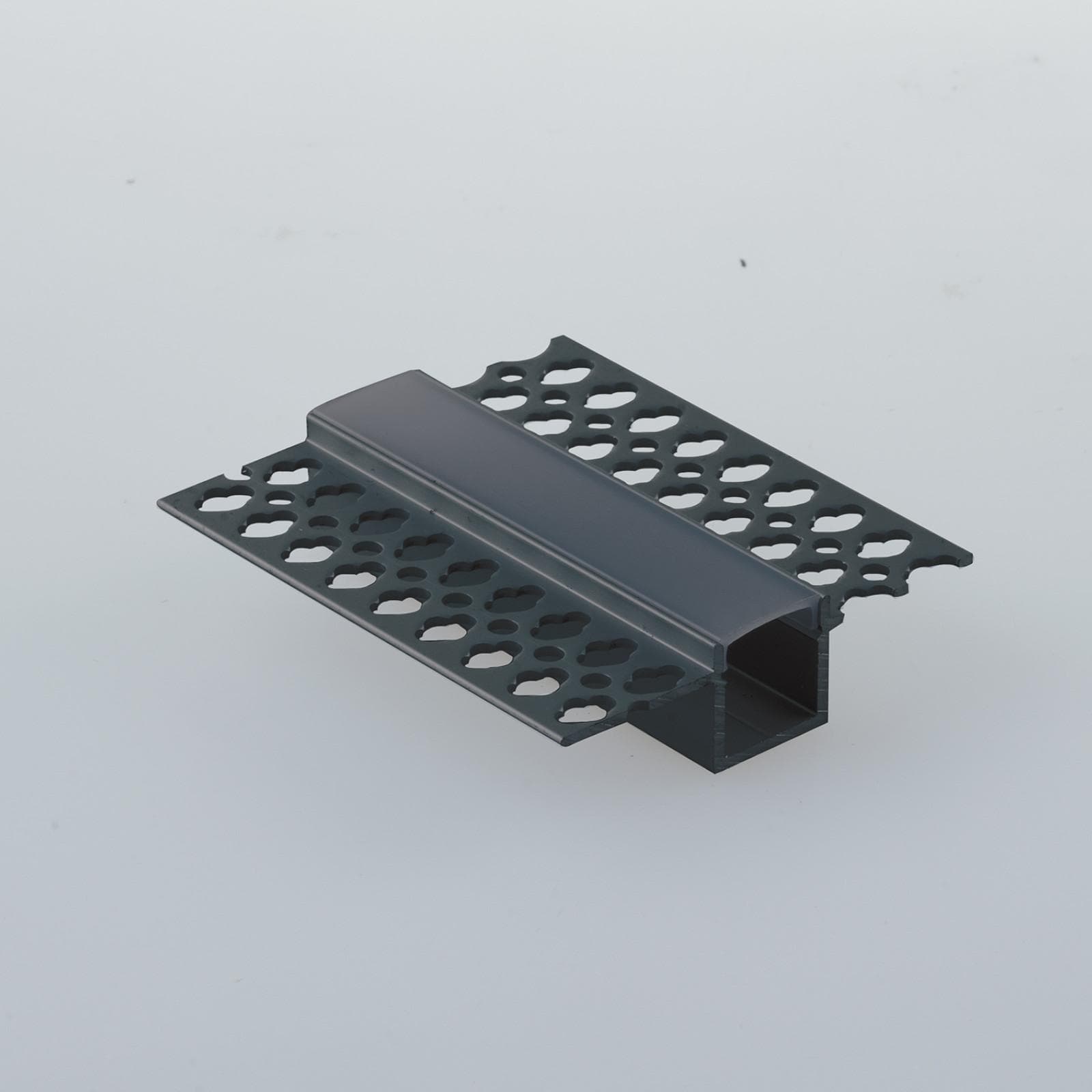 Profilo a rapido fissaggio 200x5,2 cm in alluminio nero con diffusore opale - Madamy