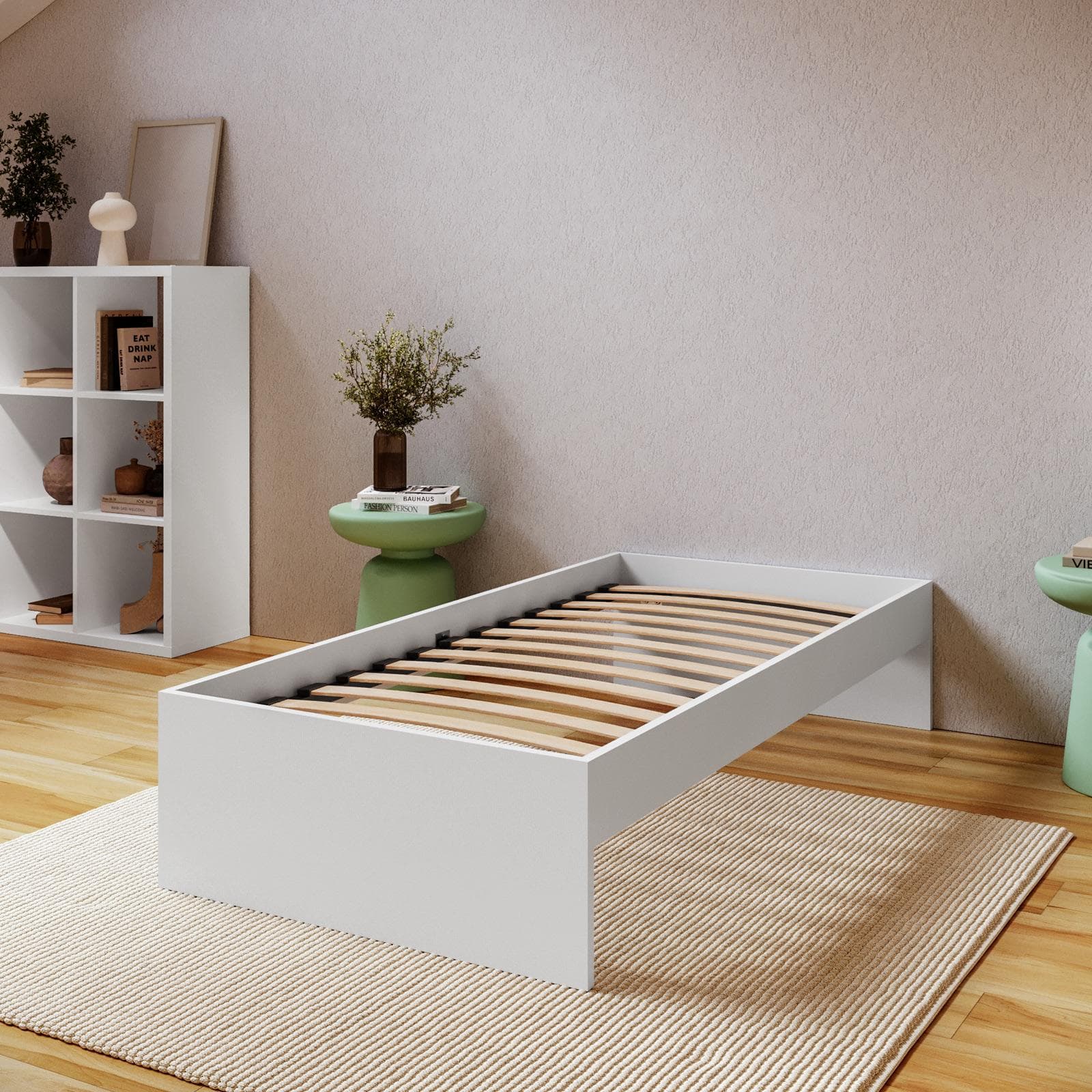 Rete a doghe per letto singolo 80x200 cm senza piedini