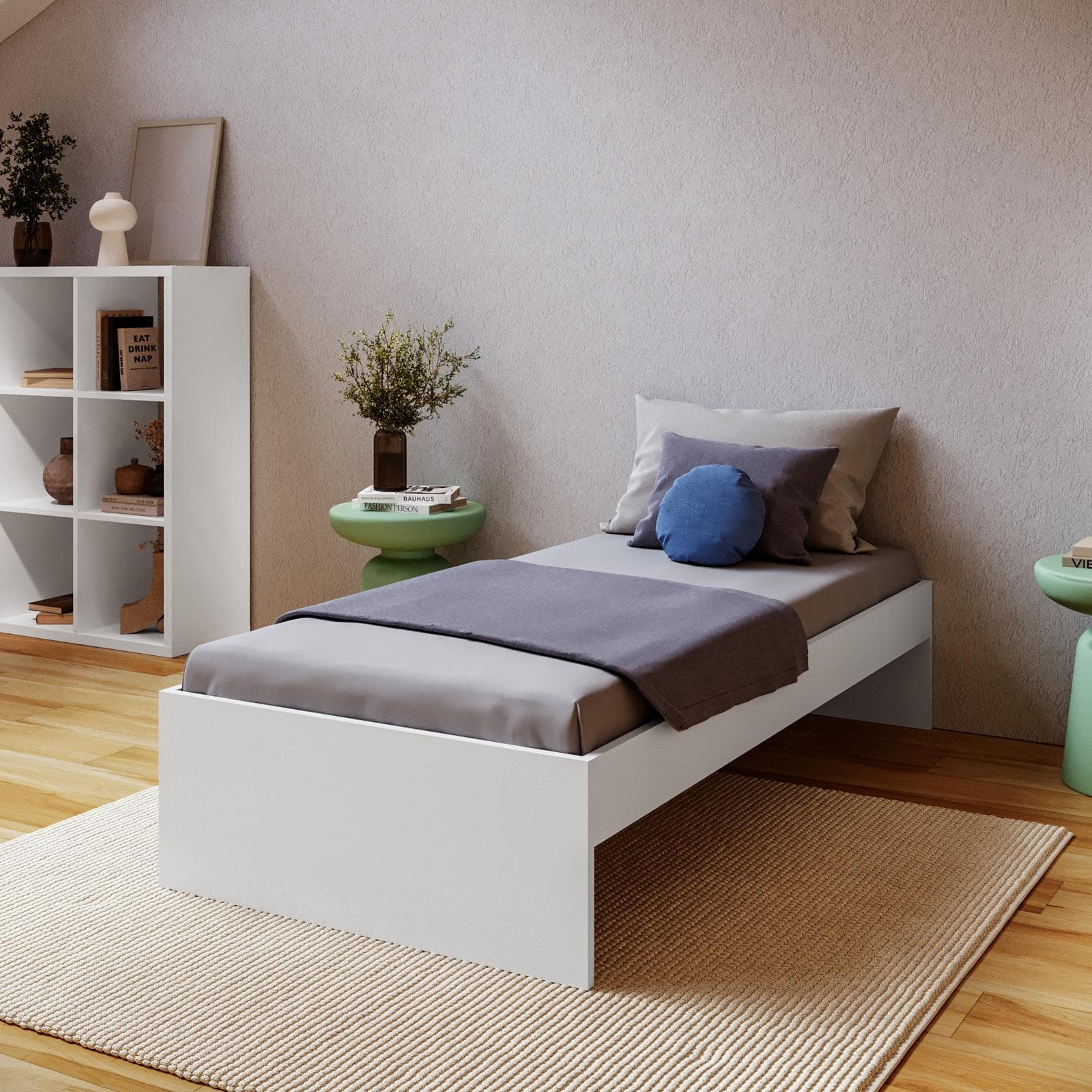 Rete a doghe per letto singolo 80x200 cm senza piedini