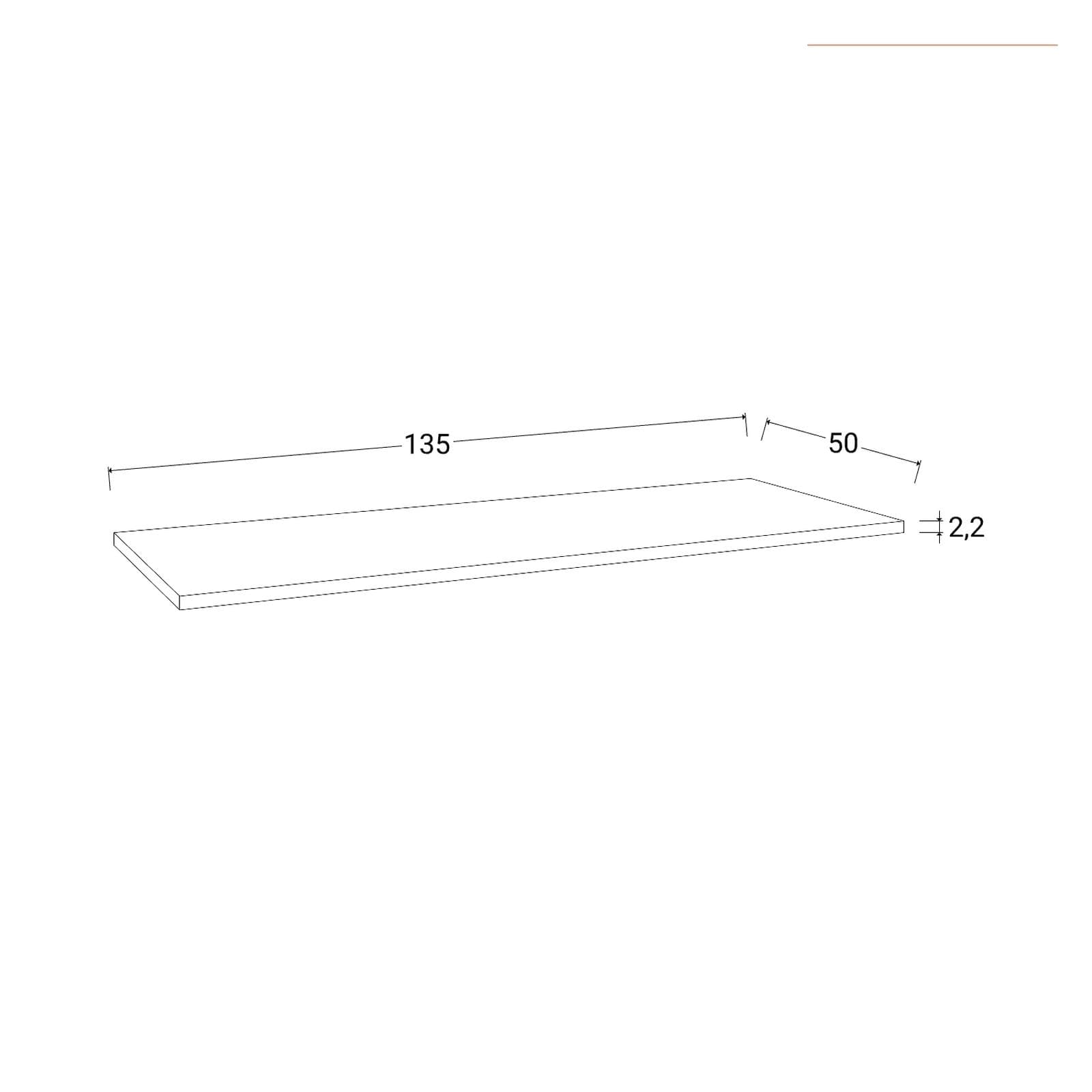 Ripiano da 135 cm per armadio scorrevole Blair Cindy Boyce Eldon Maika Jessie da 275 cm cashmere