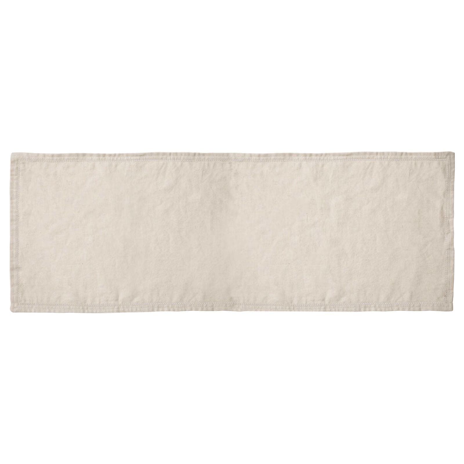 Runner da tavolo 140x38 cm in cotone e lino beige - Belfast