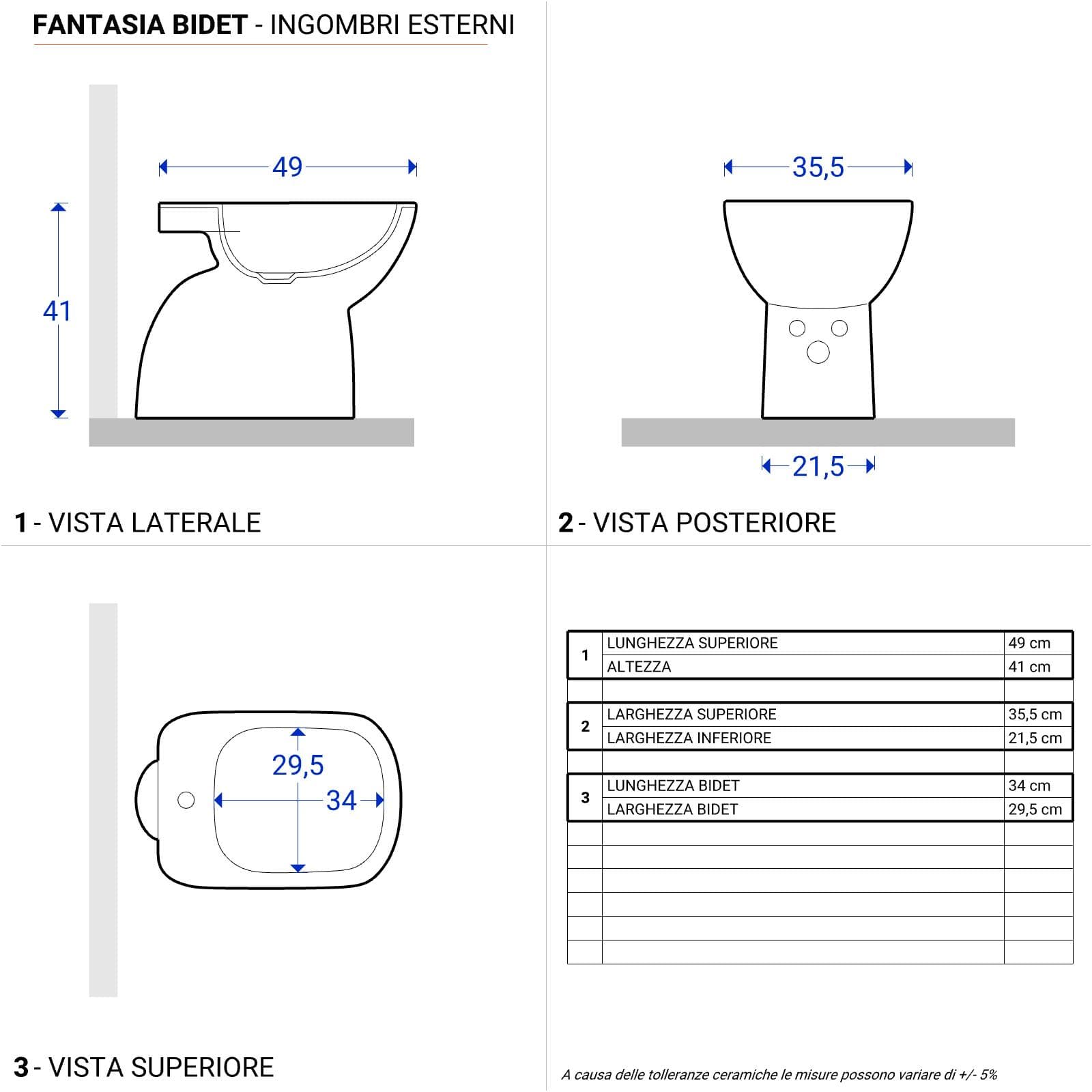 Sanitari a cacciata scarico orizzontale sedile SoftClose Serie Fantasia - Geberit