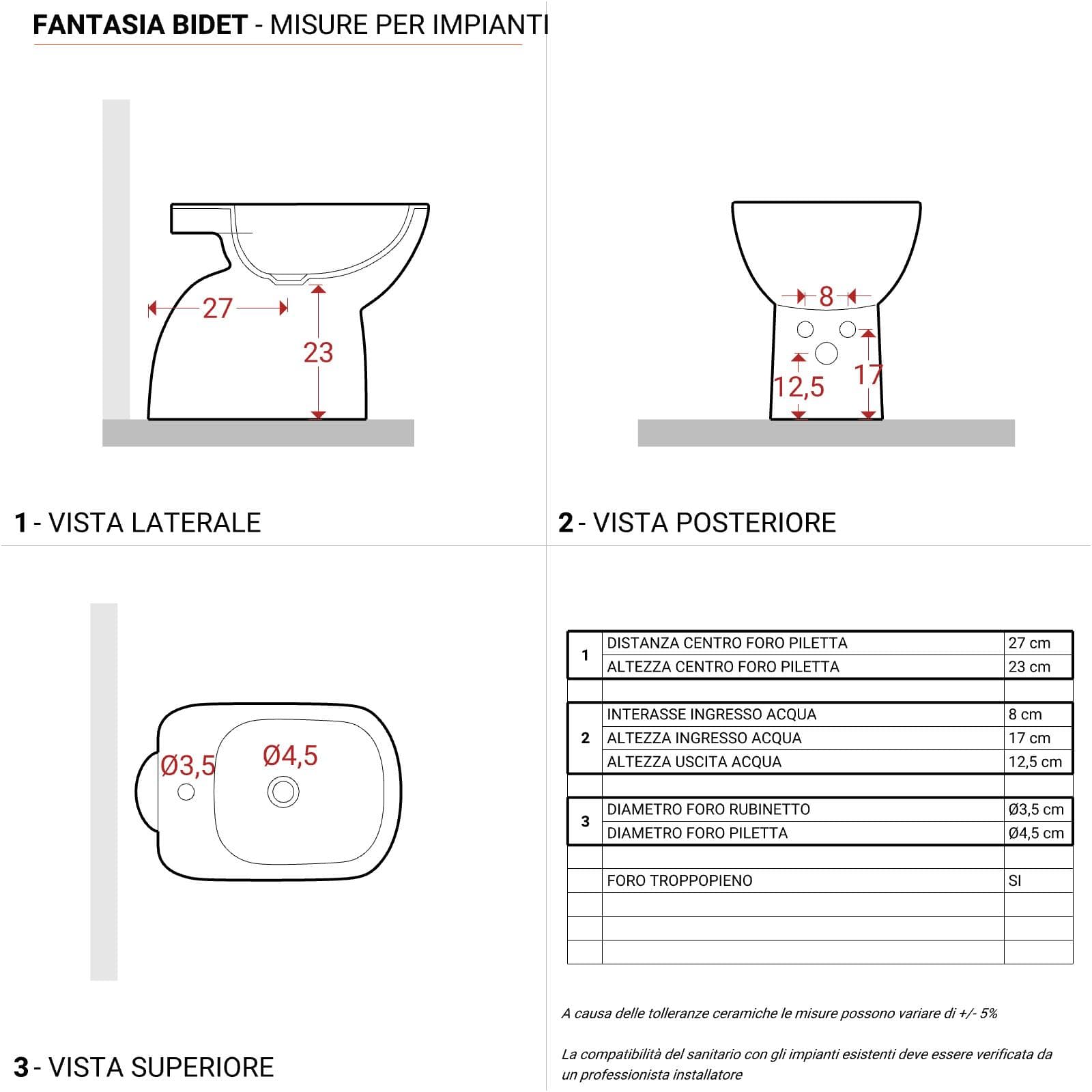 Sanitari a cacciata scarico verticale sedile SoftClose Serie Fantasia - Geberit