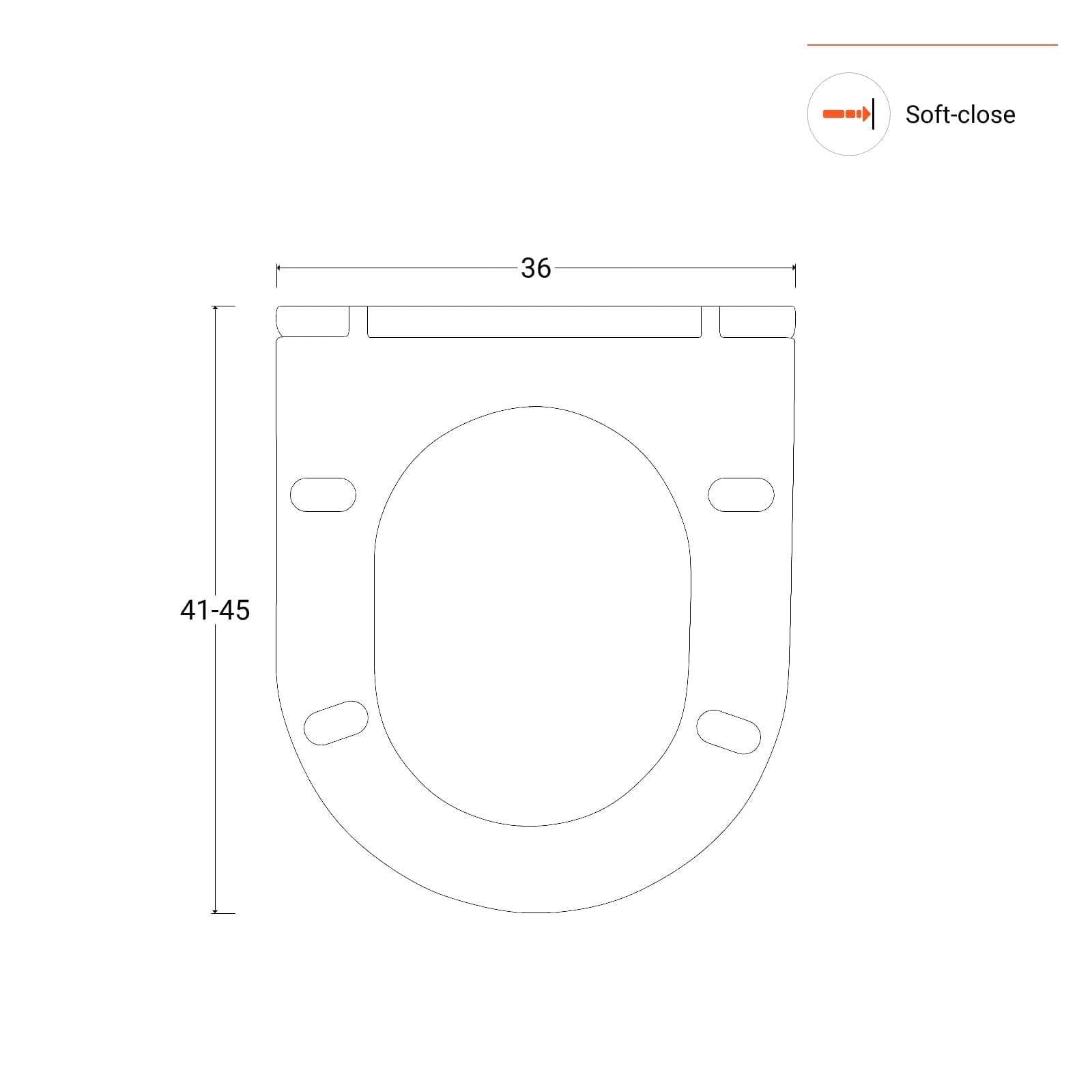 Sanitari filomuro in ceramica senza brida con sedile softclose - Zela