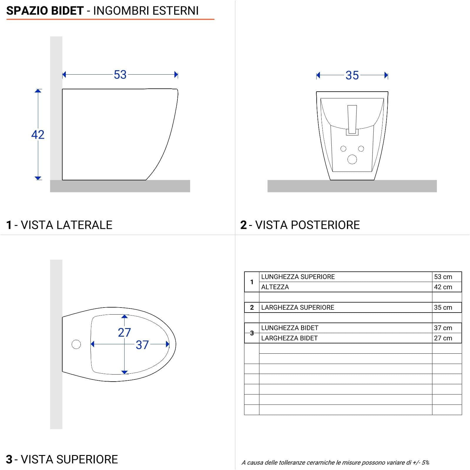 Sanitari filoparete con vaso rimless in ceramica con sedile rallentato - LFT Spazio di Simas