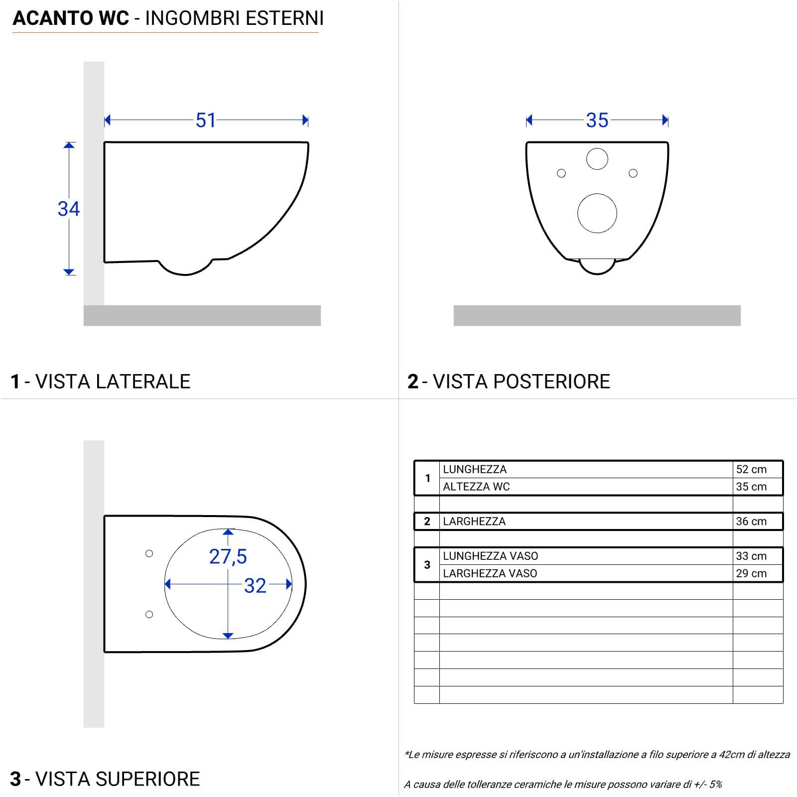 Sanitari sospesi a cacciata rimfree sedile SoftClose keratect Serie Acanto - Geberit