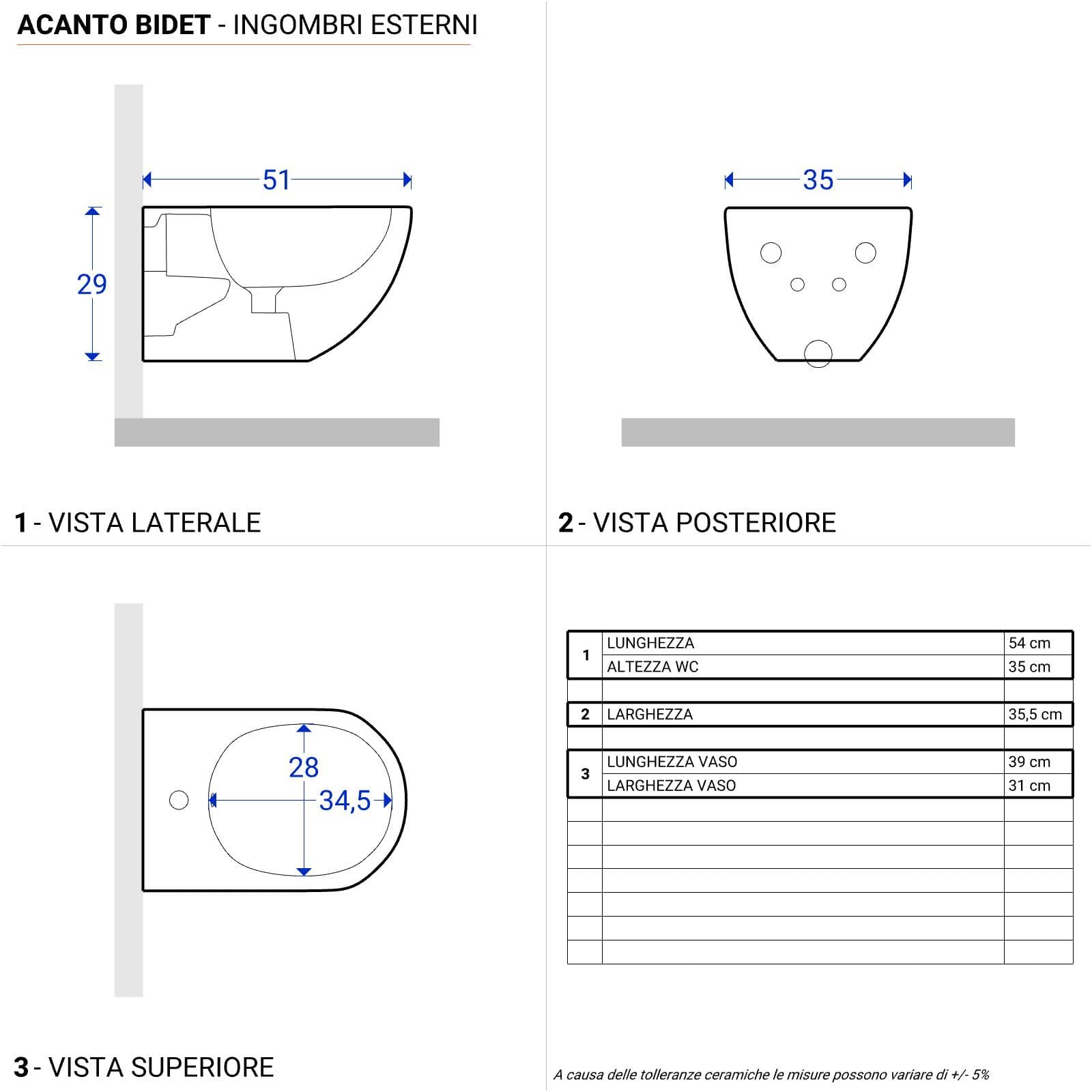Sanitari sospesi a cacciata rimfree sedile SoftClose keratect Serie Acanto - Geberit