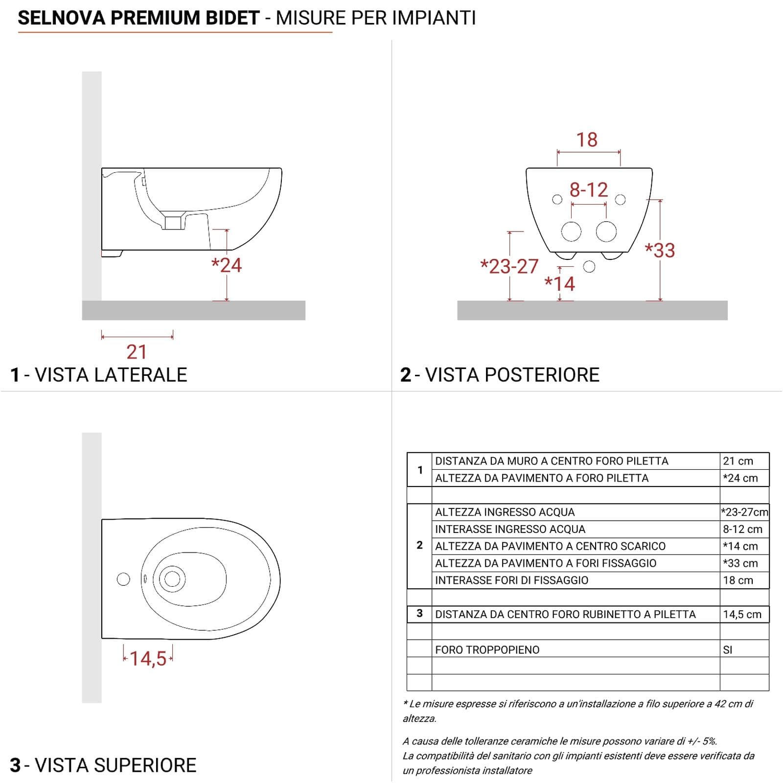Sanitari sospesi in ceramica con sedile bianco Serie Selnova Premium - Geberit