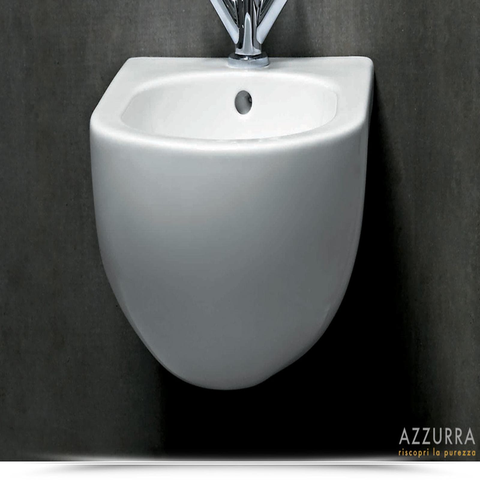 Sanitari sospesi moderni NUVOLA di Azzurra wc + bidet + sedile minimal design