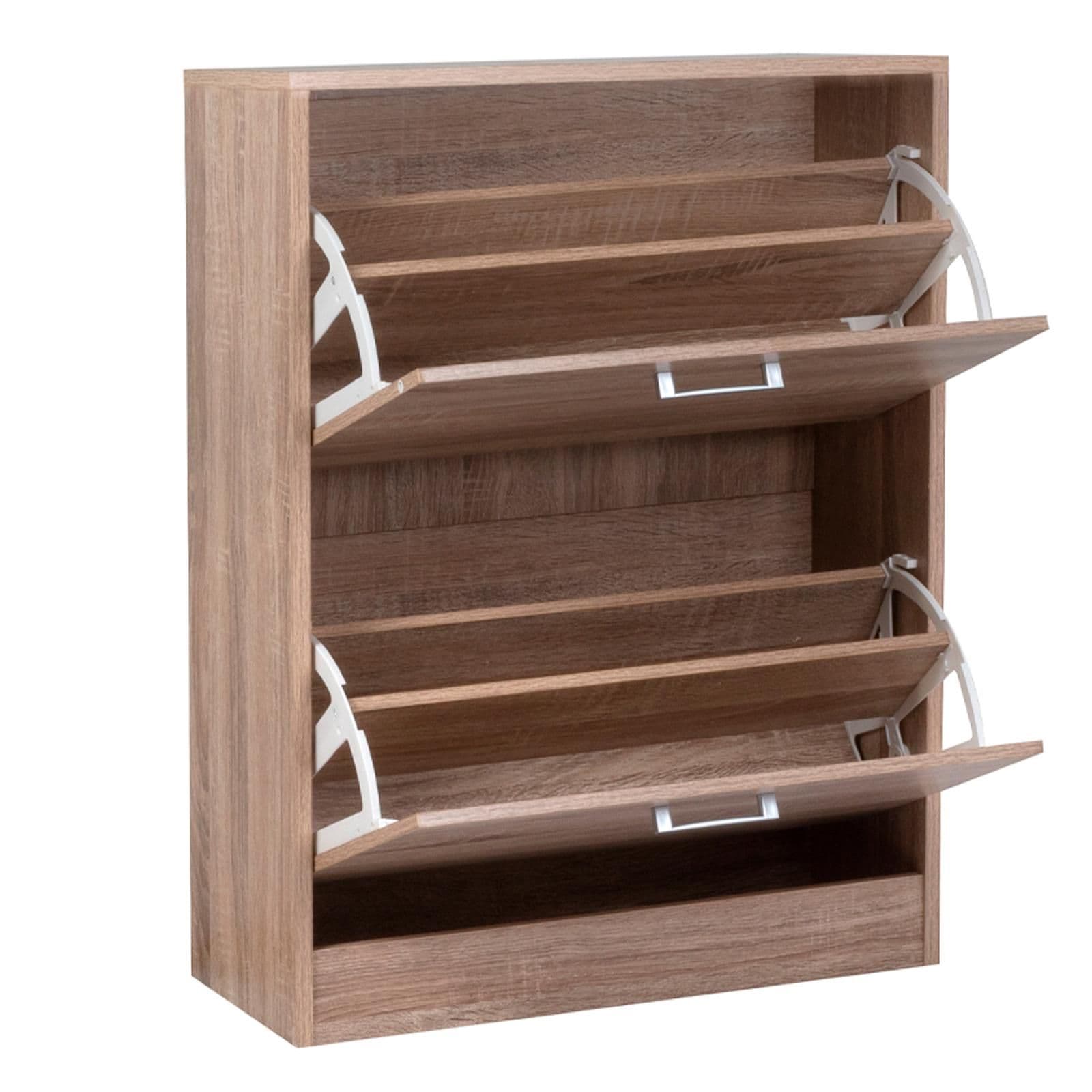 Scarpiera 60x82h cm rovere con 2 ante a ribalta - Sonic