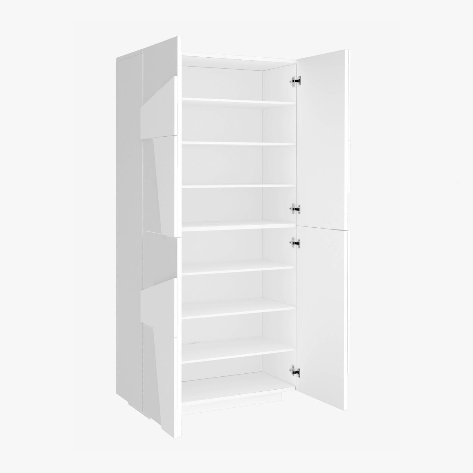 Scarpiera 81x168h cm con 4 ante in legno bianco lucido - Sharps