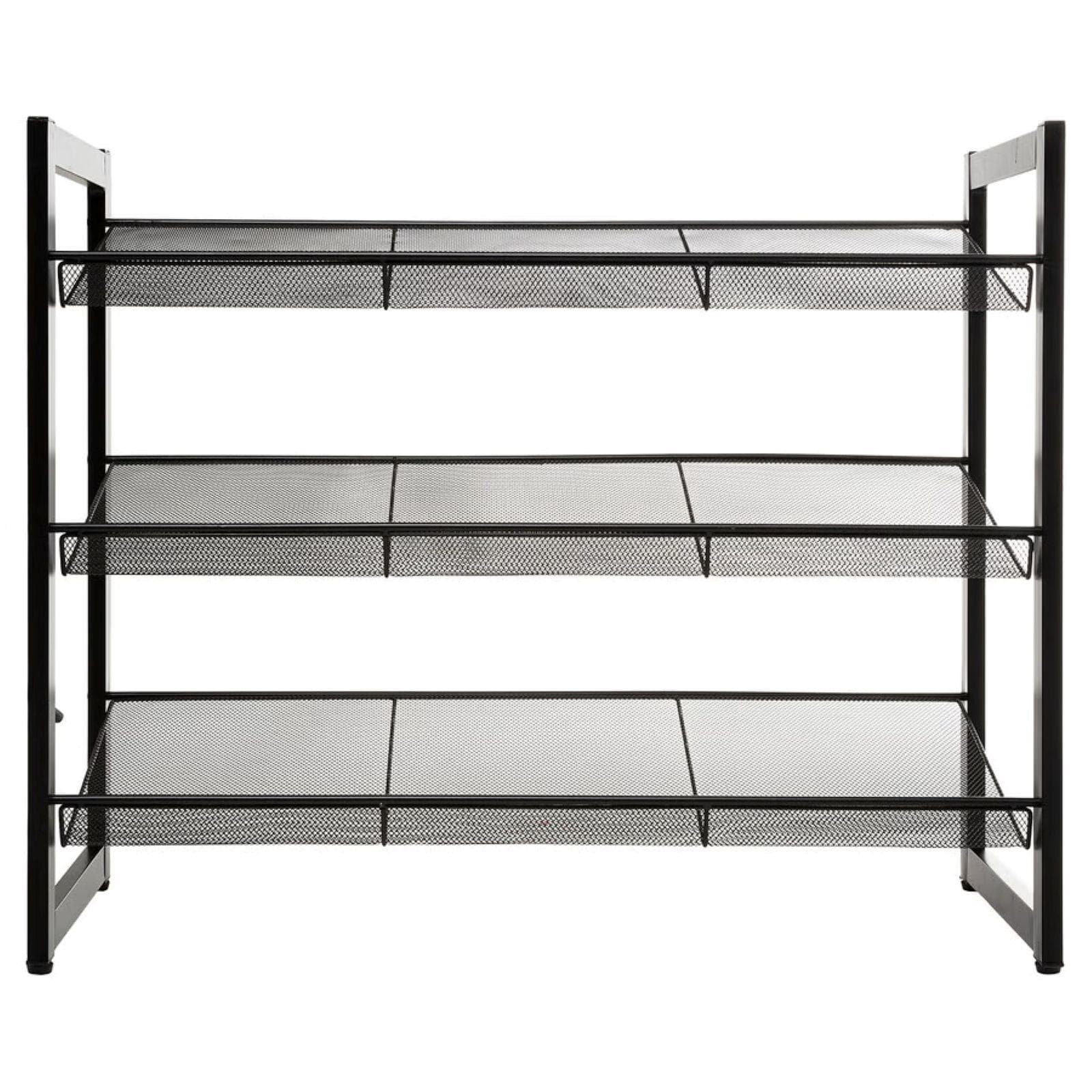 Scarpiera a giorno 74x62h cm in metallo nero