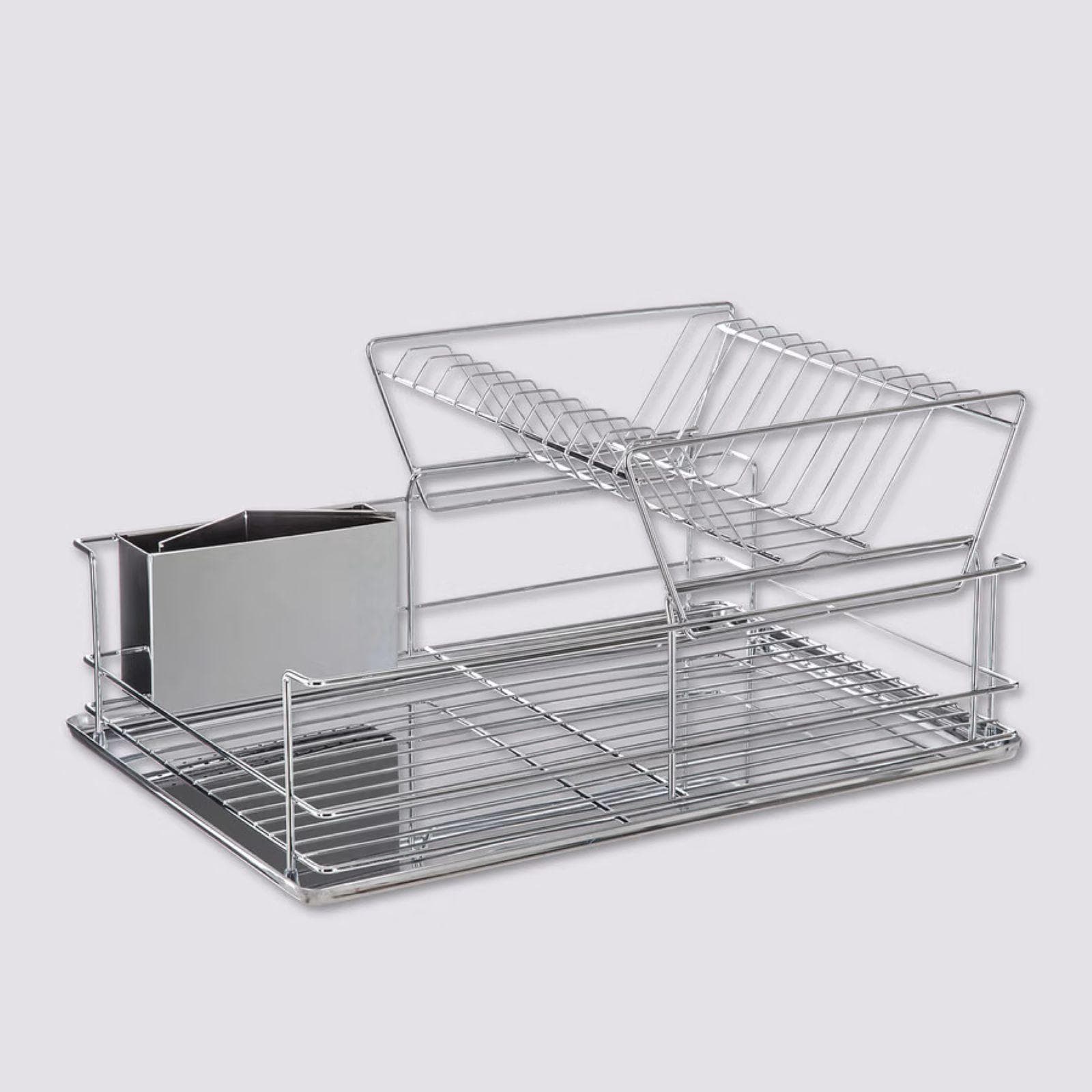 Scolapiatti 47x23h cm in acciaio inox cromo