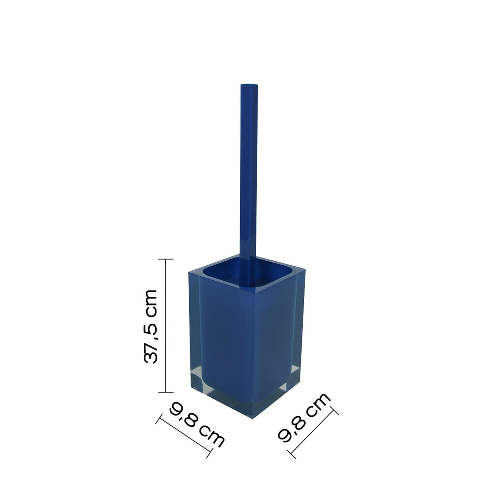 Portascopino d'appoggio con scopino in setole blu e trasparente - Rainbow di Gedy