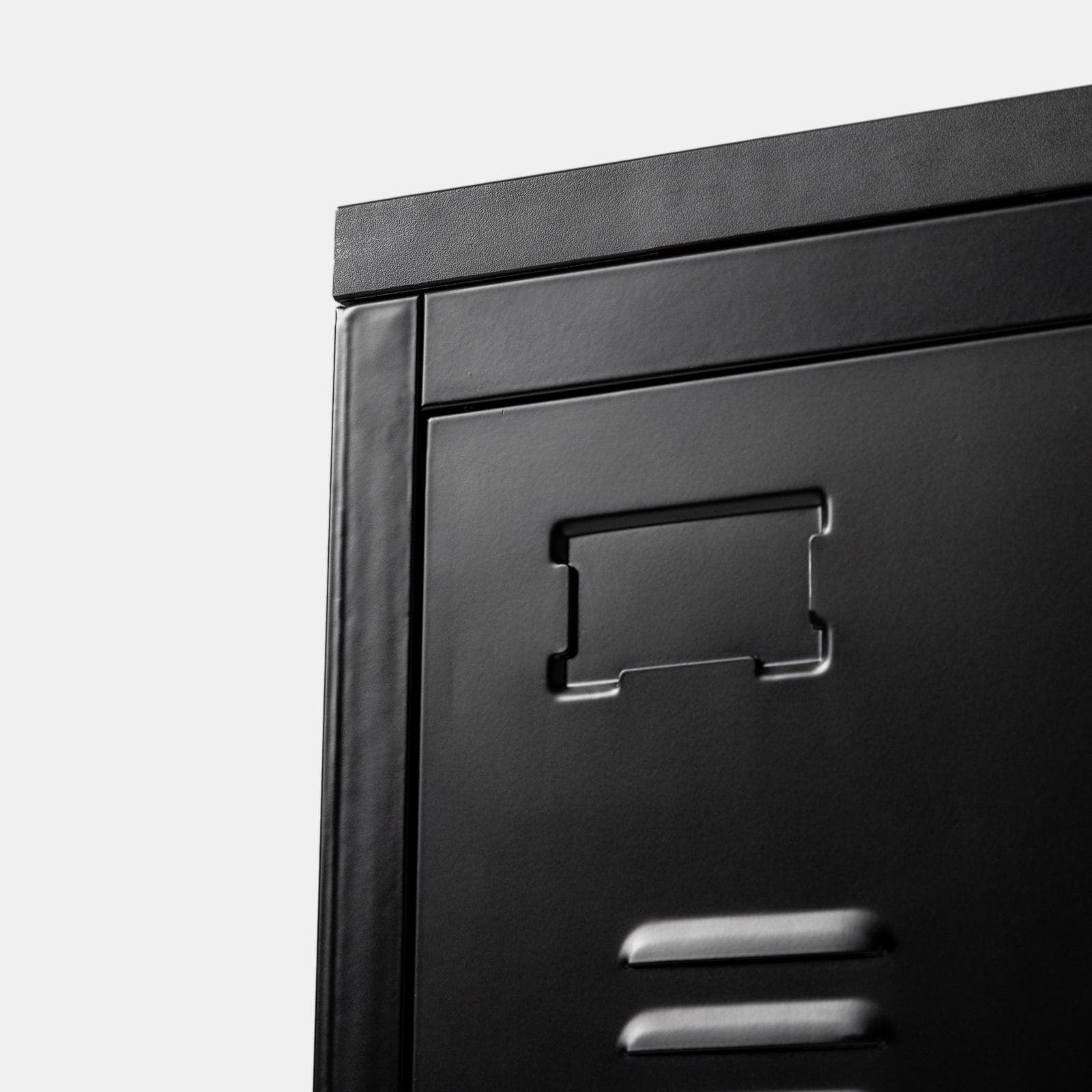 Scrivania 120x76h cm in acciaio verniciato nero con armadietto - Easton