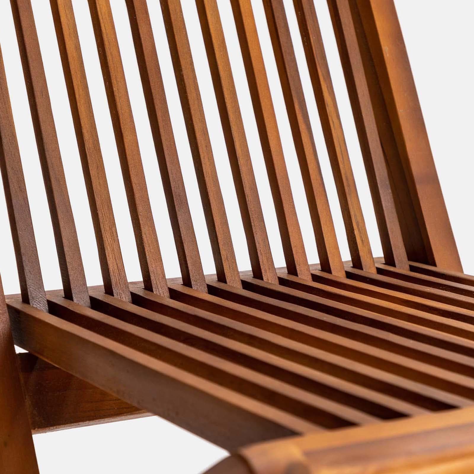 Sedia da esterno pieghevole in legno teak - Louis