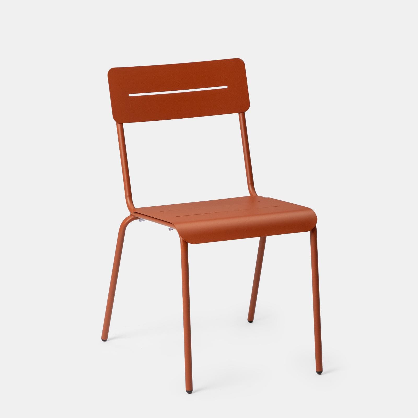 Sedia da giardino impilabile in acciaio terracotta - Spezia