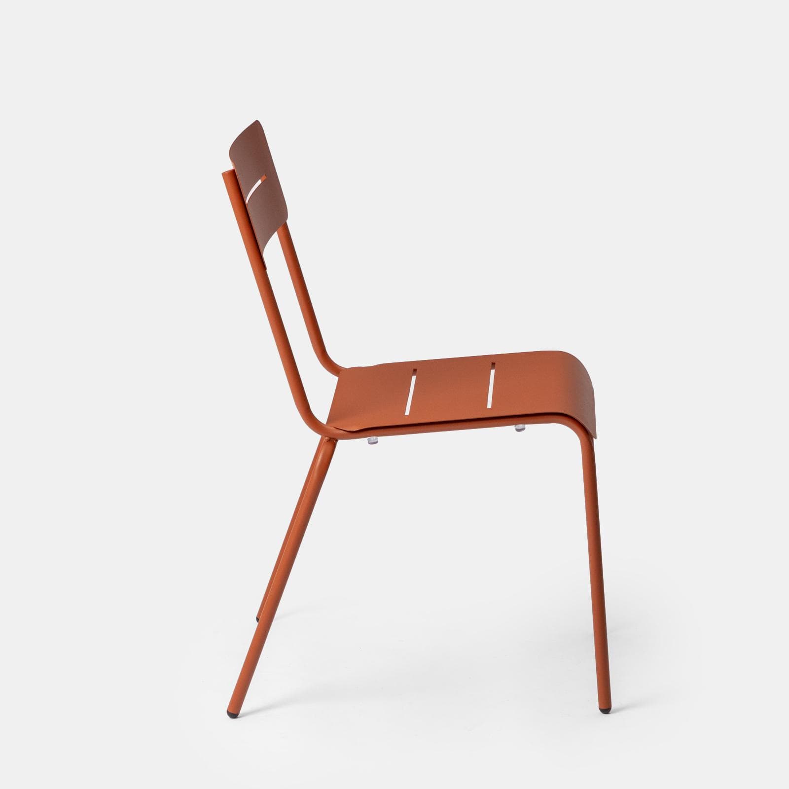Sedia da giardino impilabile in acciaio terracotta - Spezia