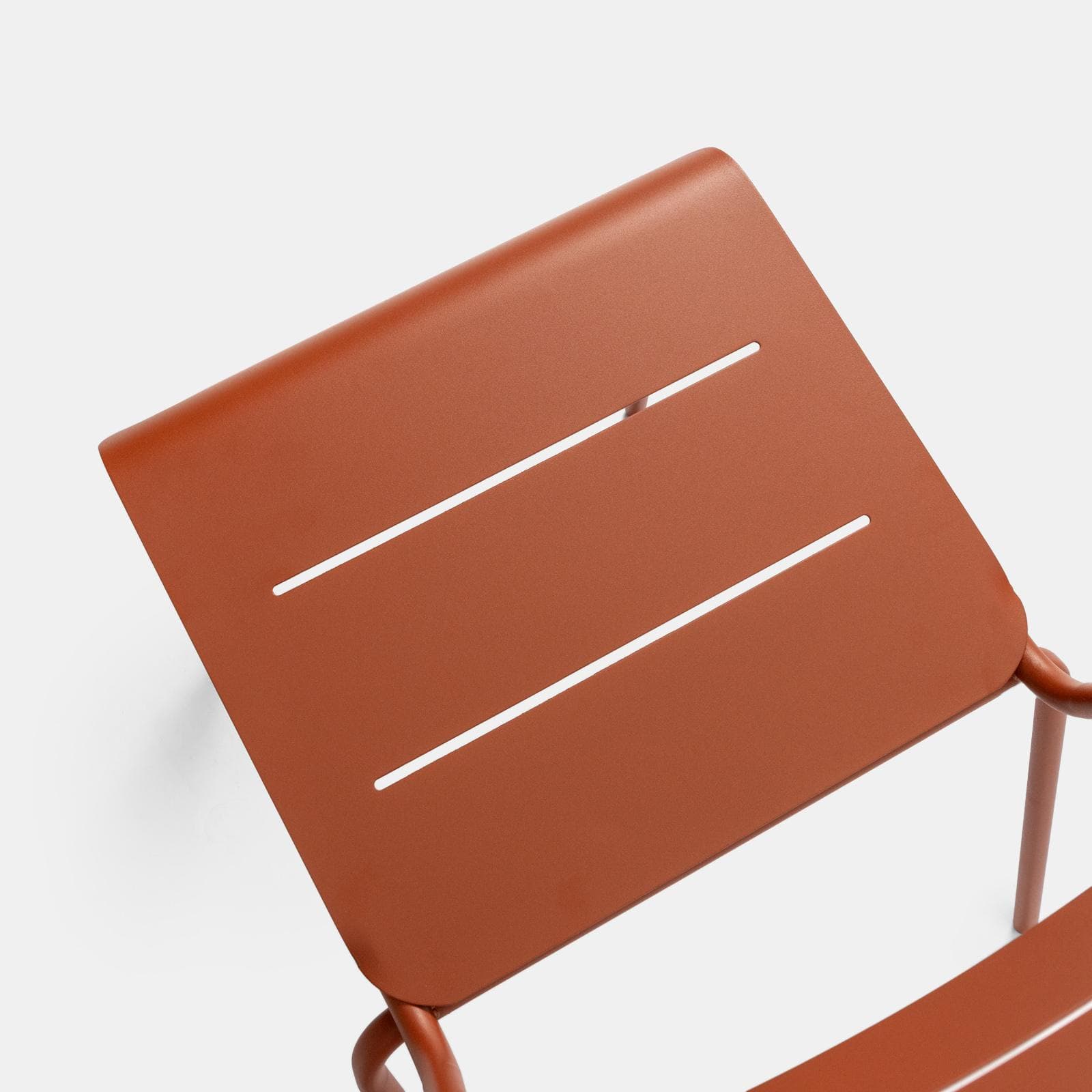 Sedia da giardino impilabile in acciaio terracotta - Spezia