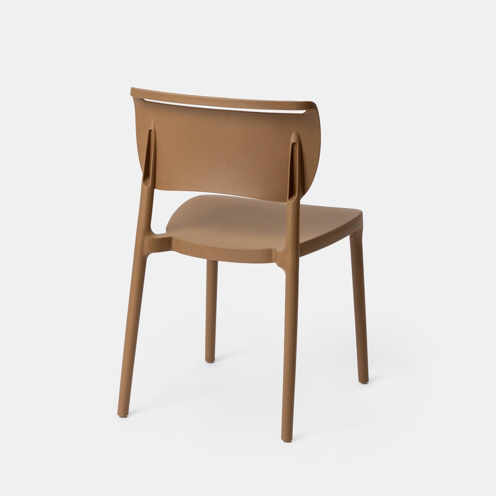 Sedia da giardino impilabile in polipropilene cappuccino - Clyde