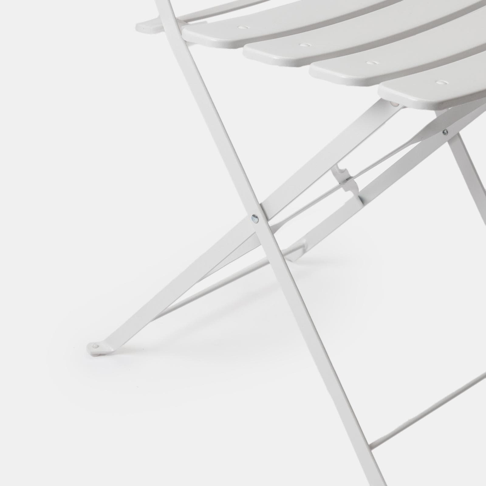 Sedia da giardino pieghevole in metallo bianco - Atelier
