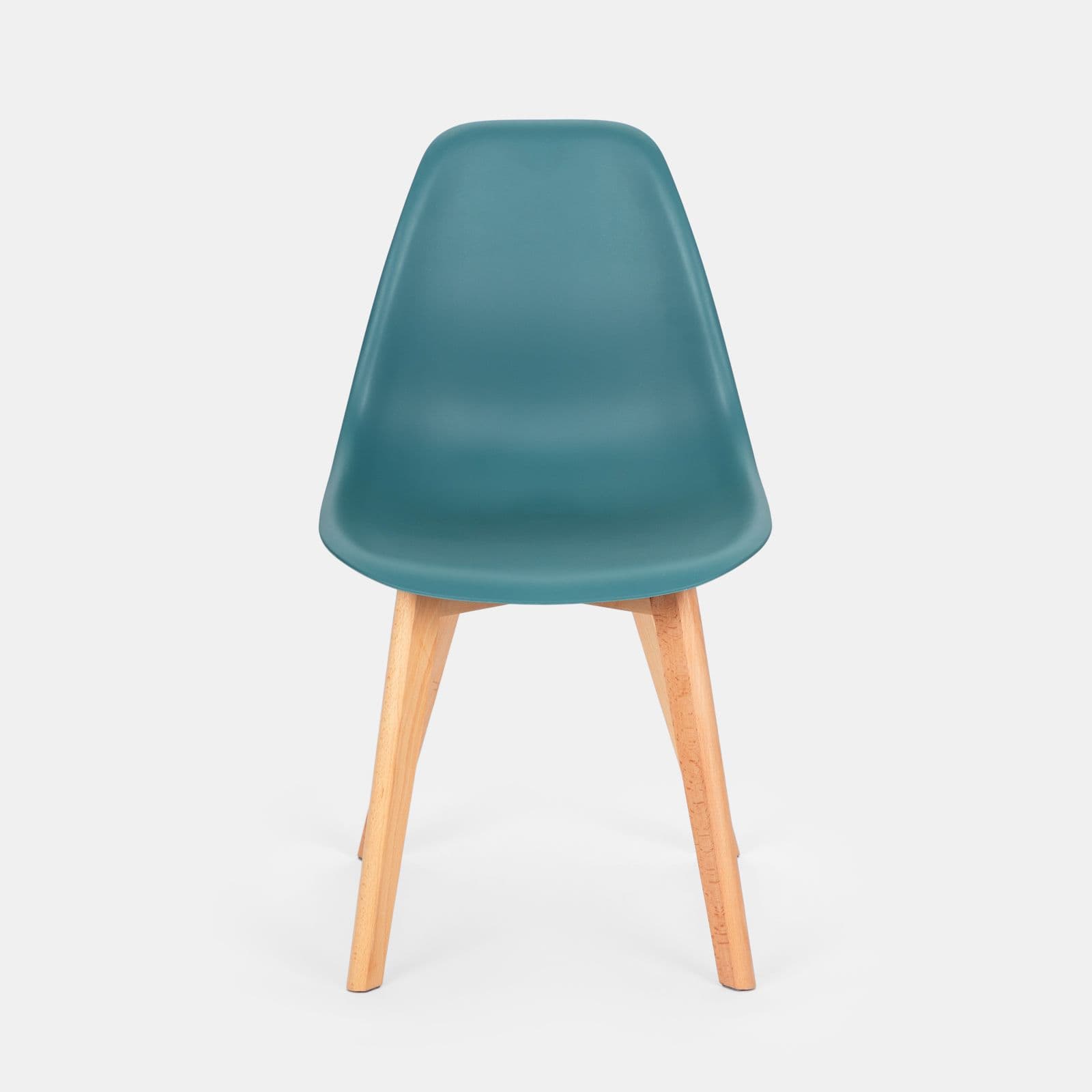 Sedia da interni blu petrolio con gambe in legno - Alborg