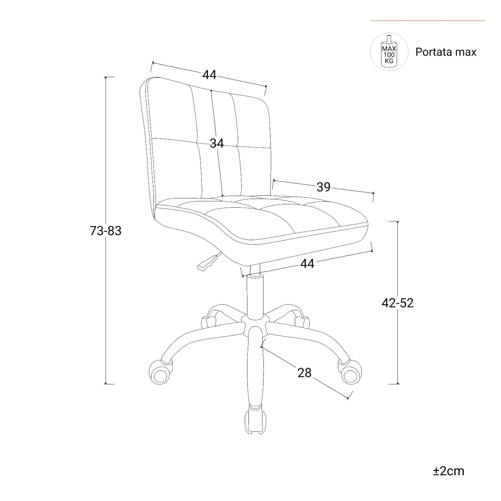 Sedia da ufficio girevole in similpelle bianco con base cromata - Anissa