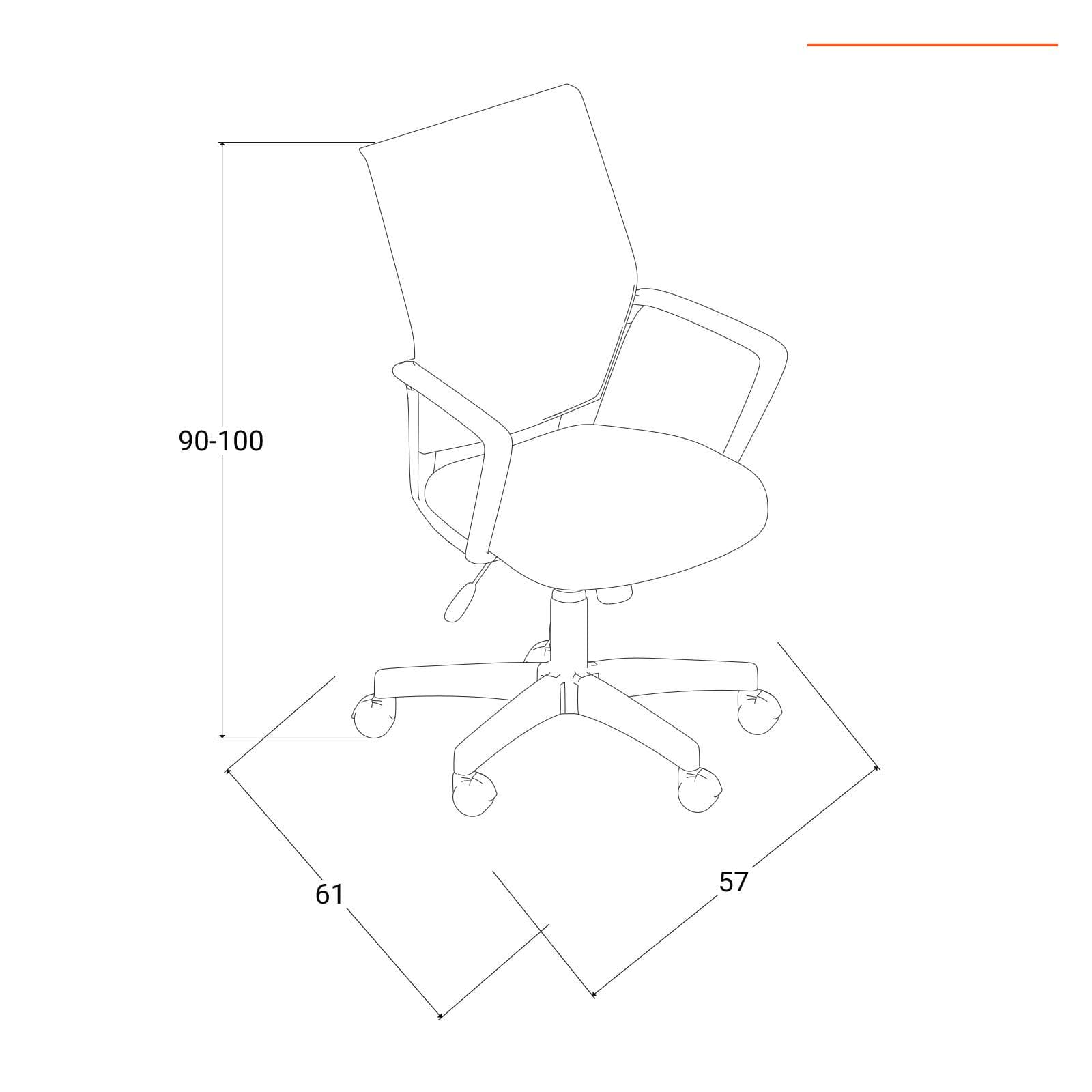 Sedia da ufficio girevole in tessuto mesh grigio scuro e schienale traspirante con supporto lombare - Wilson